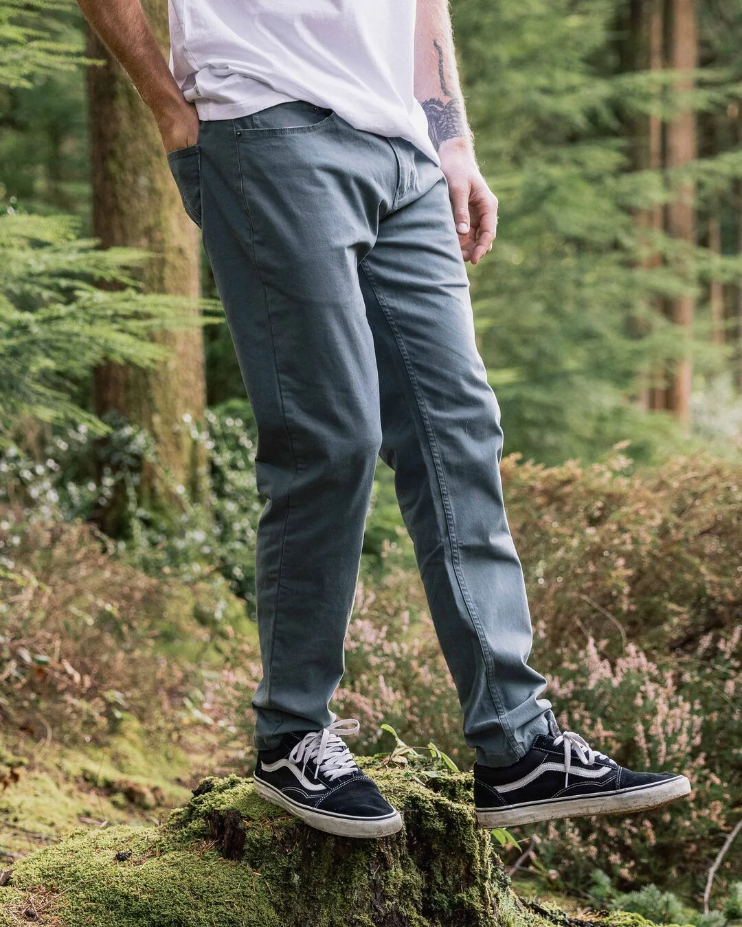 365 5 Pocket Trouser - Ocean Grey - Image 4