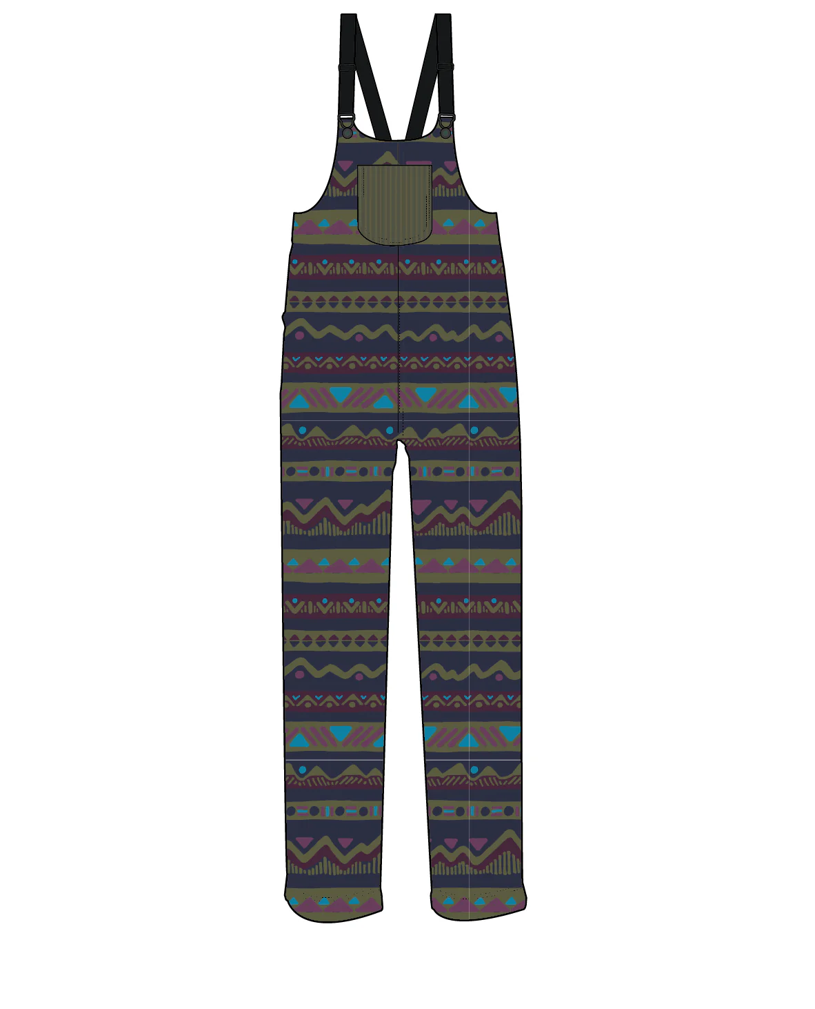 Ace Polar Fleece Dungarees - Mountain Geo Multi - Image 10