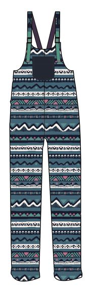 Ace Polar Fleece Dungarees - Mountain Geo Tidal Blue - Image 15