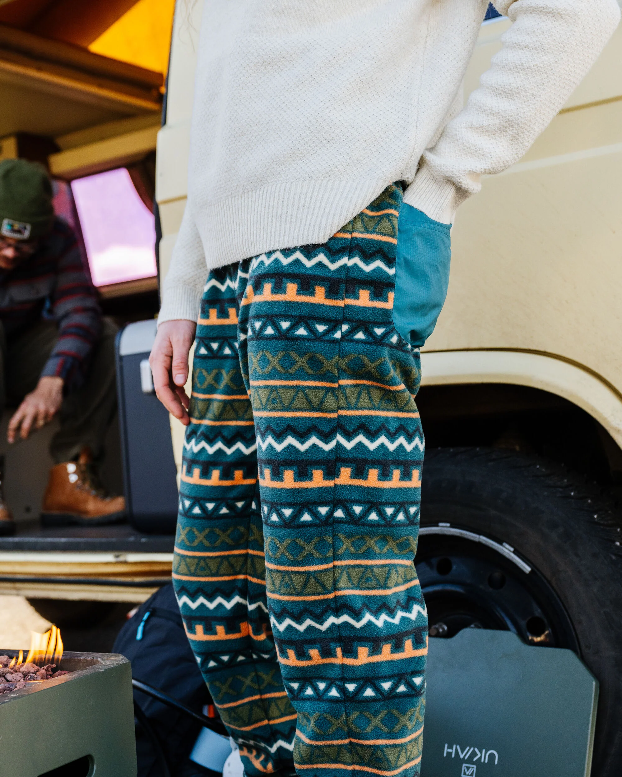 Ace Polar Fleece Dungarees - Retro Geo Mediterranean - Image 3