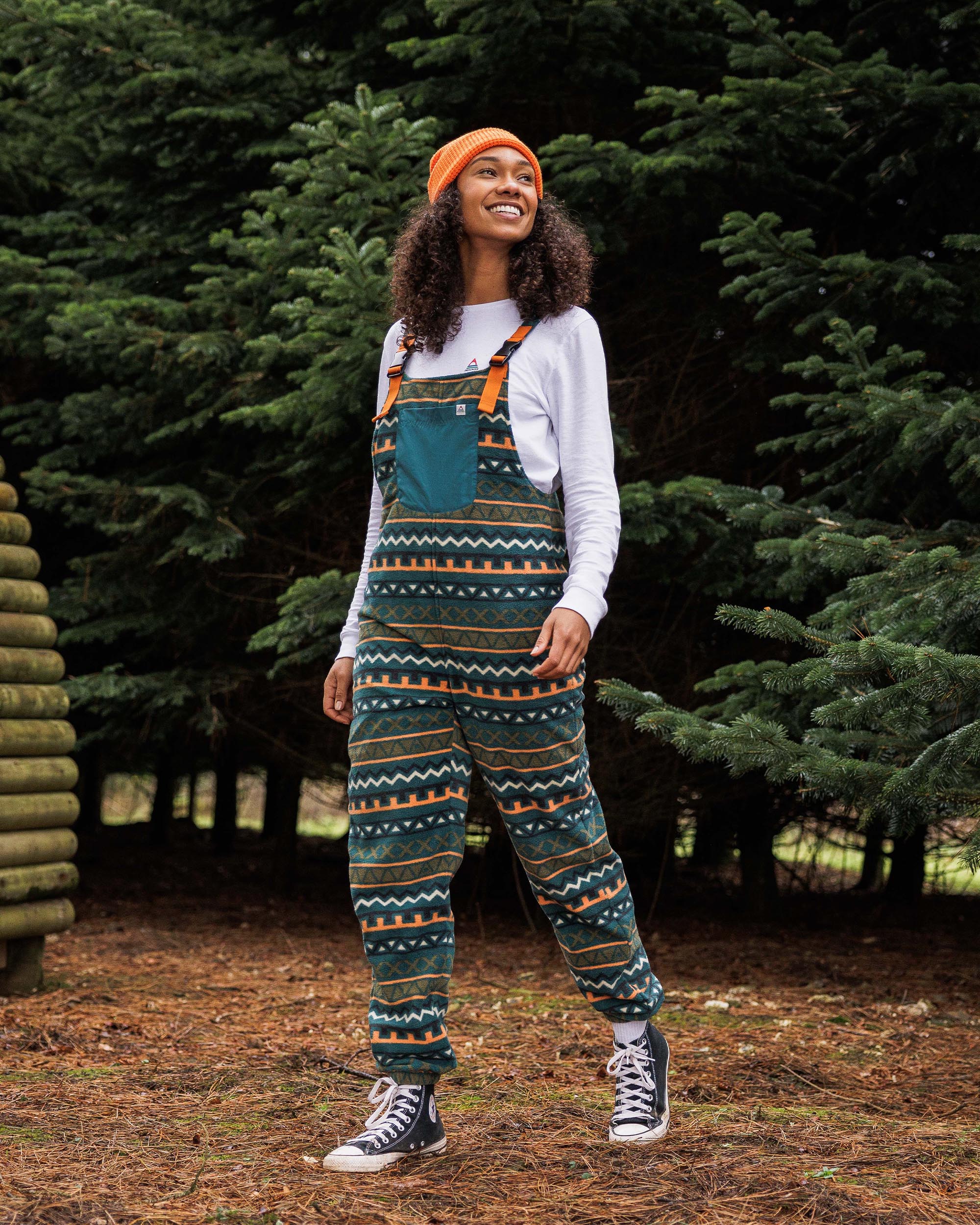 Ace Polar Fleece Dungarees - Retro Geo Mediterranean - Image 7