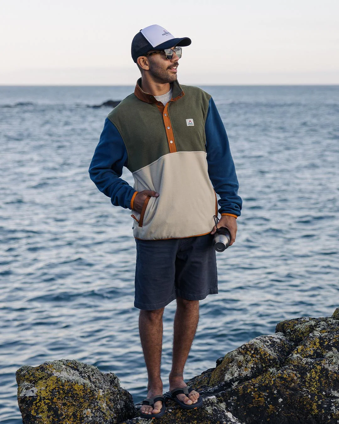 Adrift Polar Fleece - Khaki/Oatmeal - Image 3