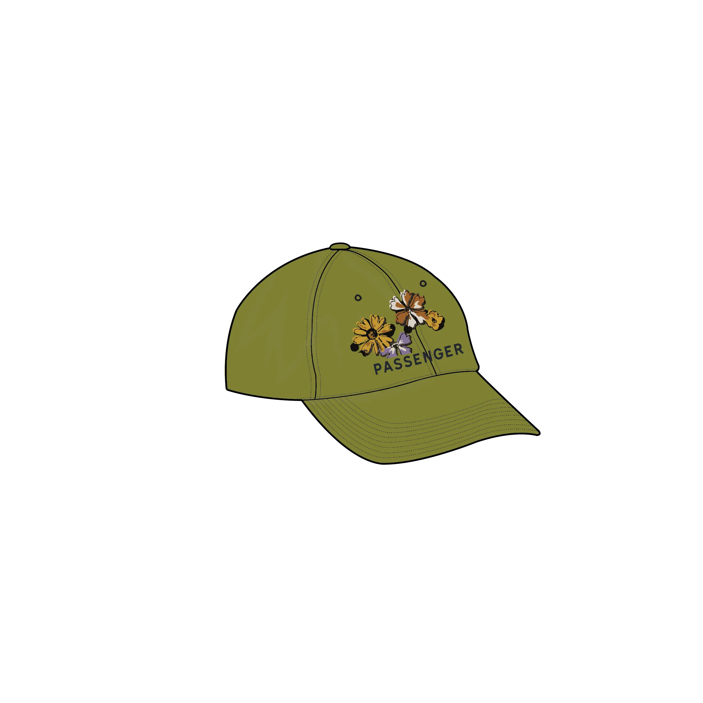 Akita 6 Panel Cap - Tea Green - Image 6