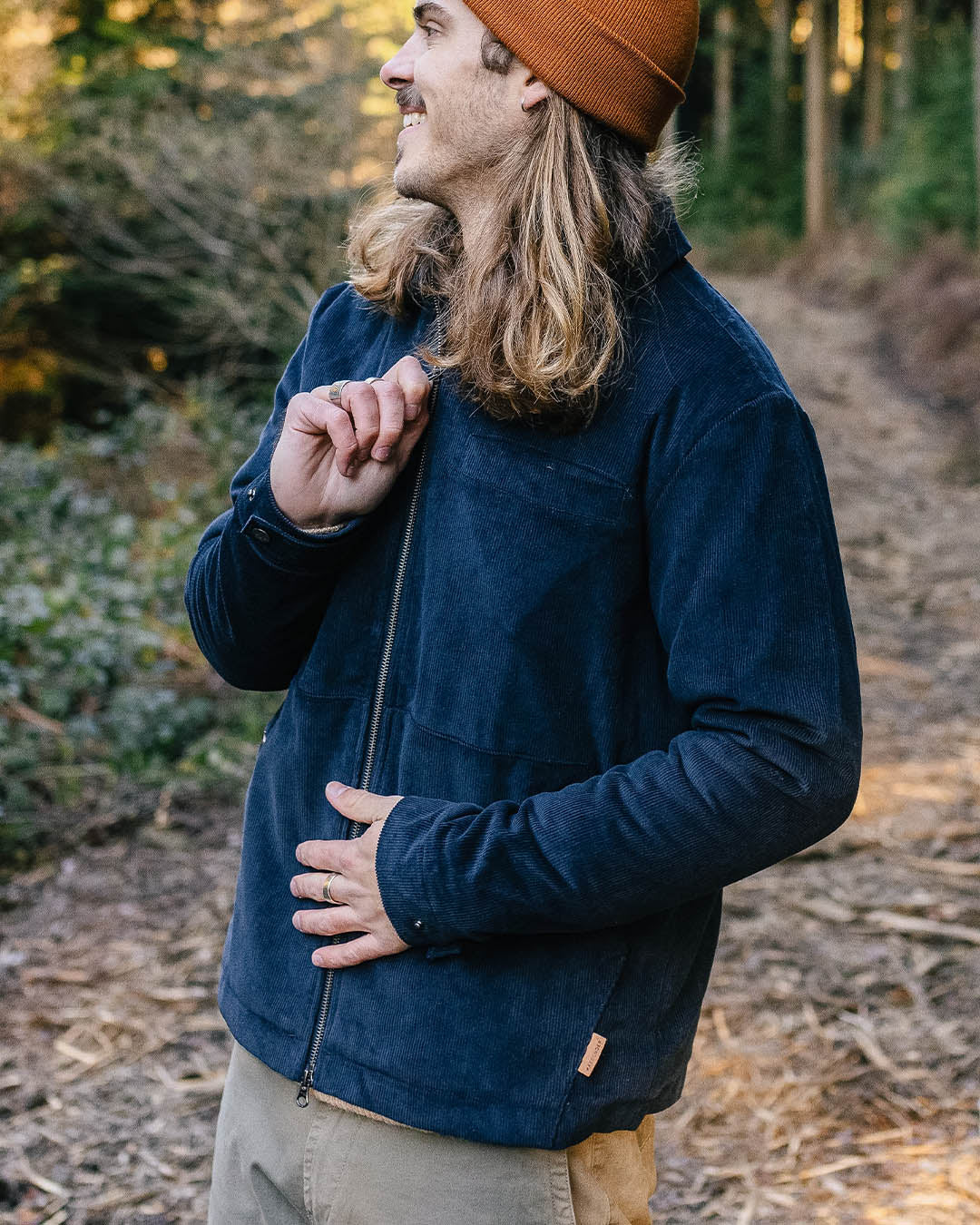 Alder Cord Jacket - Deep Navy - Image 5