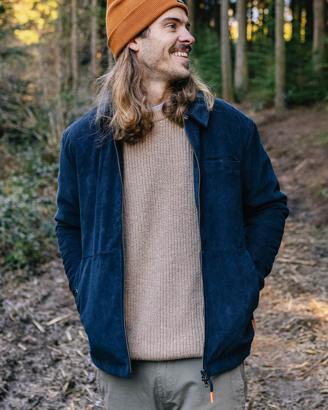 Alder Cord Jacket - Deep Navy - Image 6
