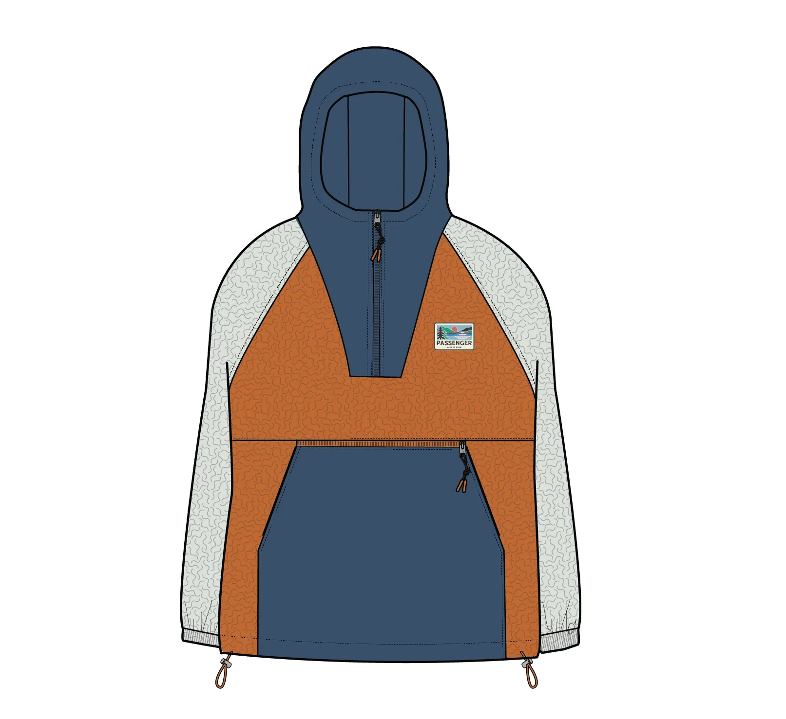 Alexander Hooded Polartec® Fleece - Sunrise Orange - Image 12