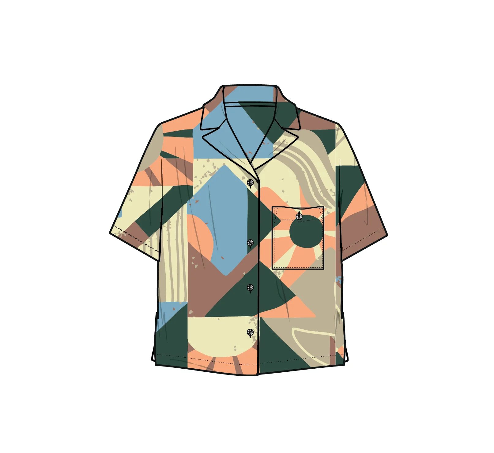 Arden Linen Short Sleeve Shirt  - Sun Patch Simply Taupe - Image 5