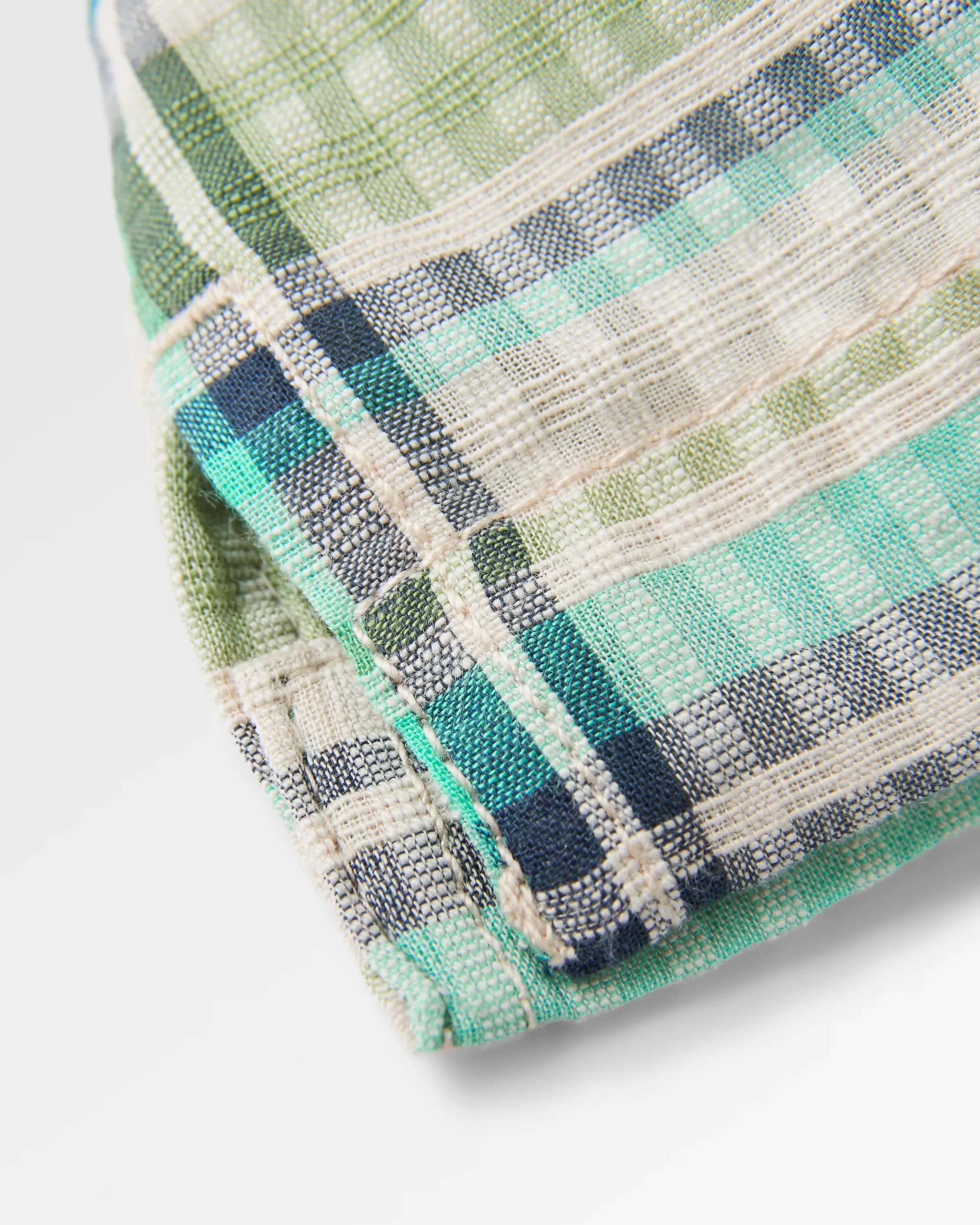 Arden Short Sleeve Shirt - Vintage White/Stem Green Check - Image 6