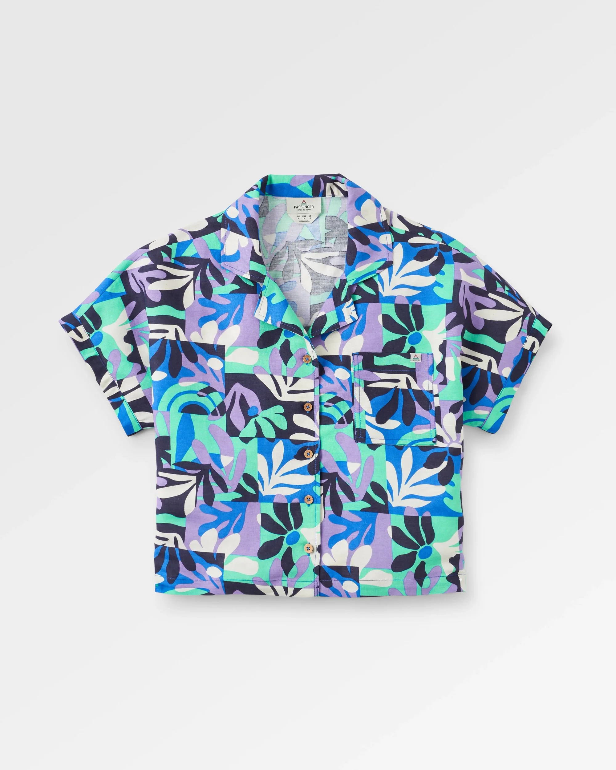Arden Linen Short Sleeve Shirt - Mountain Foliage Purple - Image 2