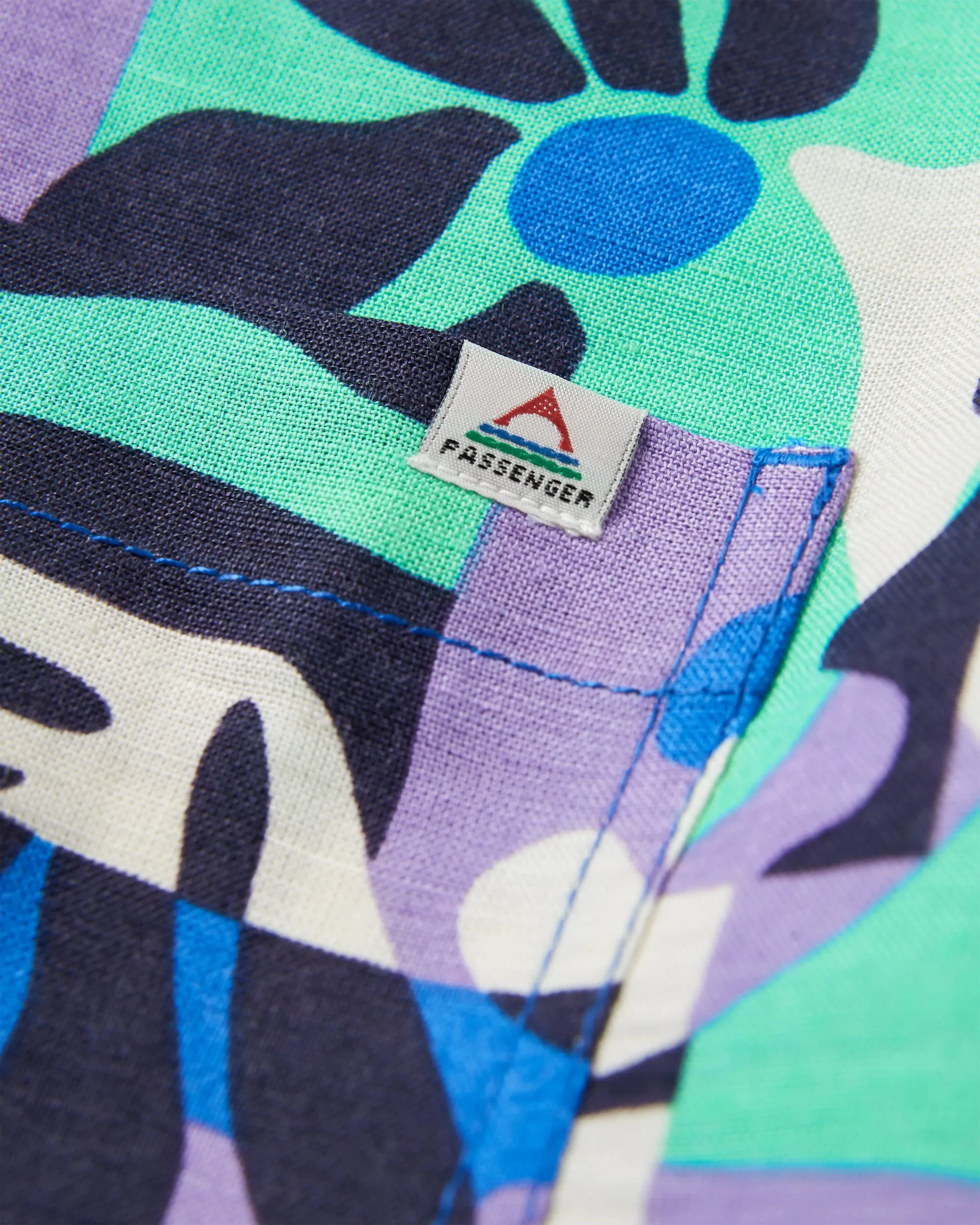 Arden Linen Short Sleeve Shirt - Mountain Foliage Purple - Image 6