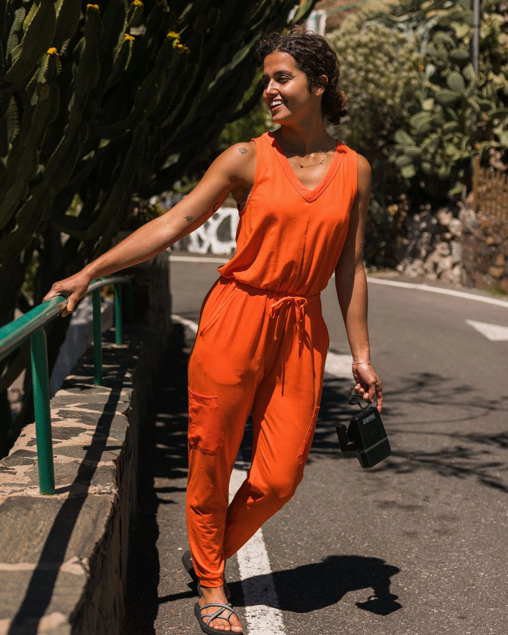 Aria Jumpsuit - Ember Orange - Image 4
