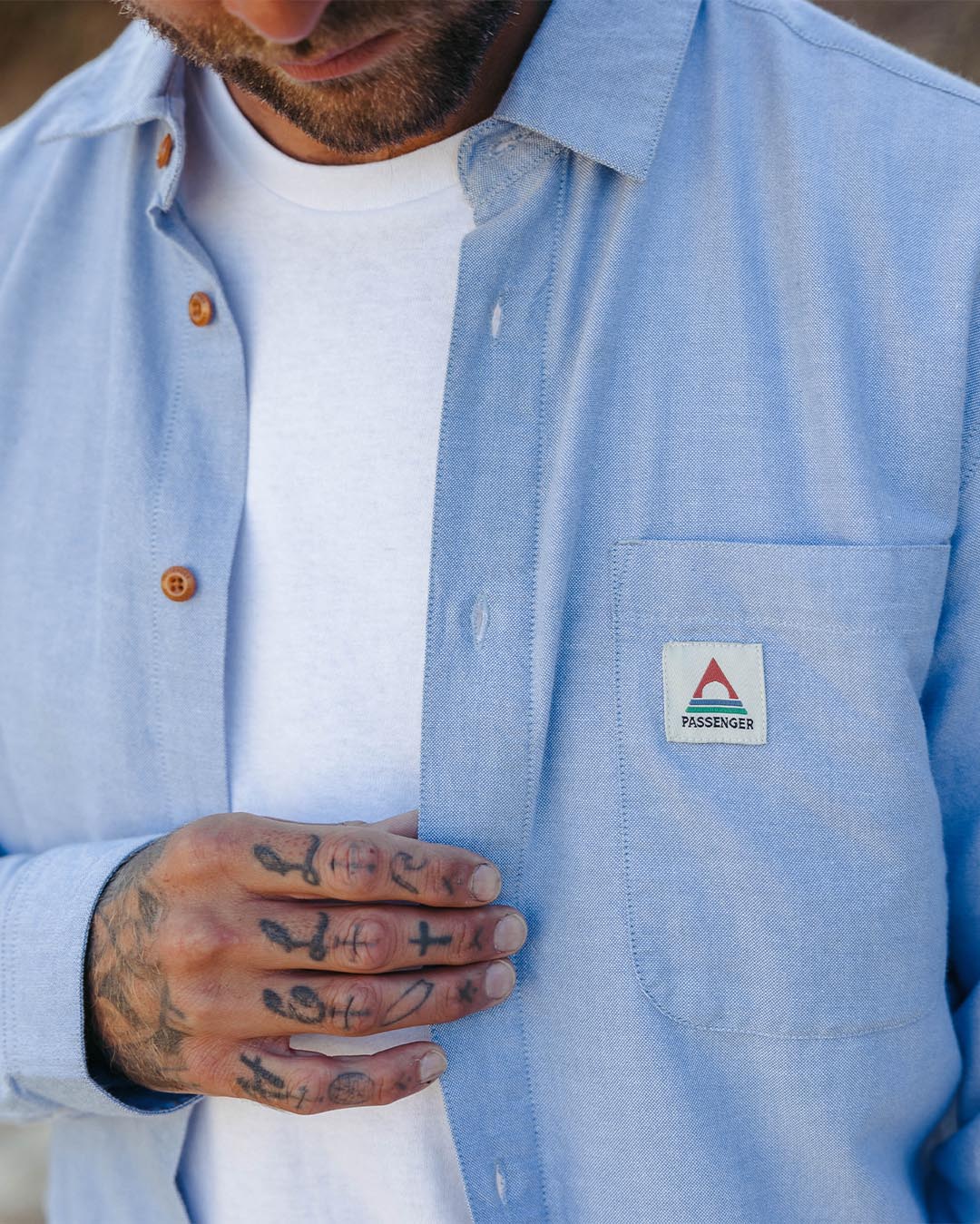 Arica Organic Shirt - Chambray - Image 2