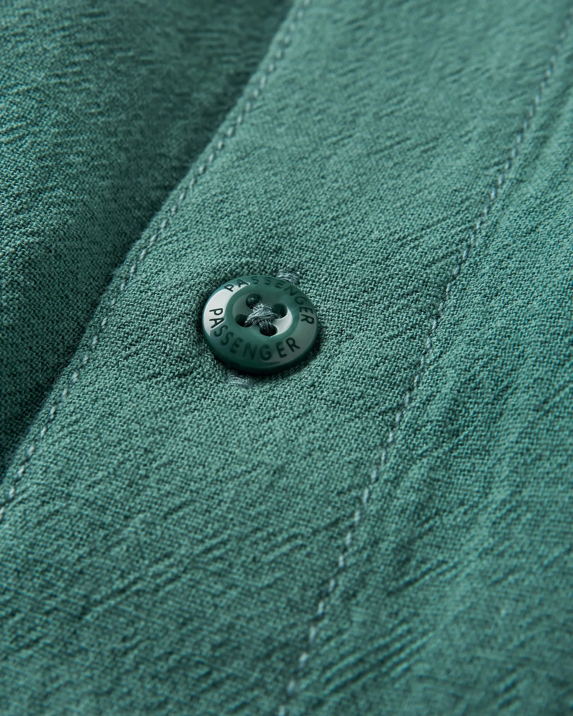 Arica Textured Organic Cotton Shirt - Deep Ocean - Image 6