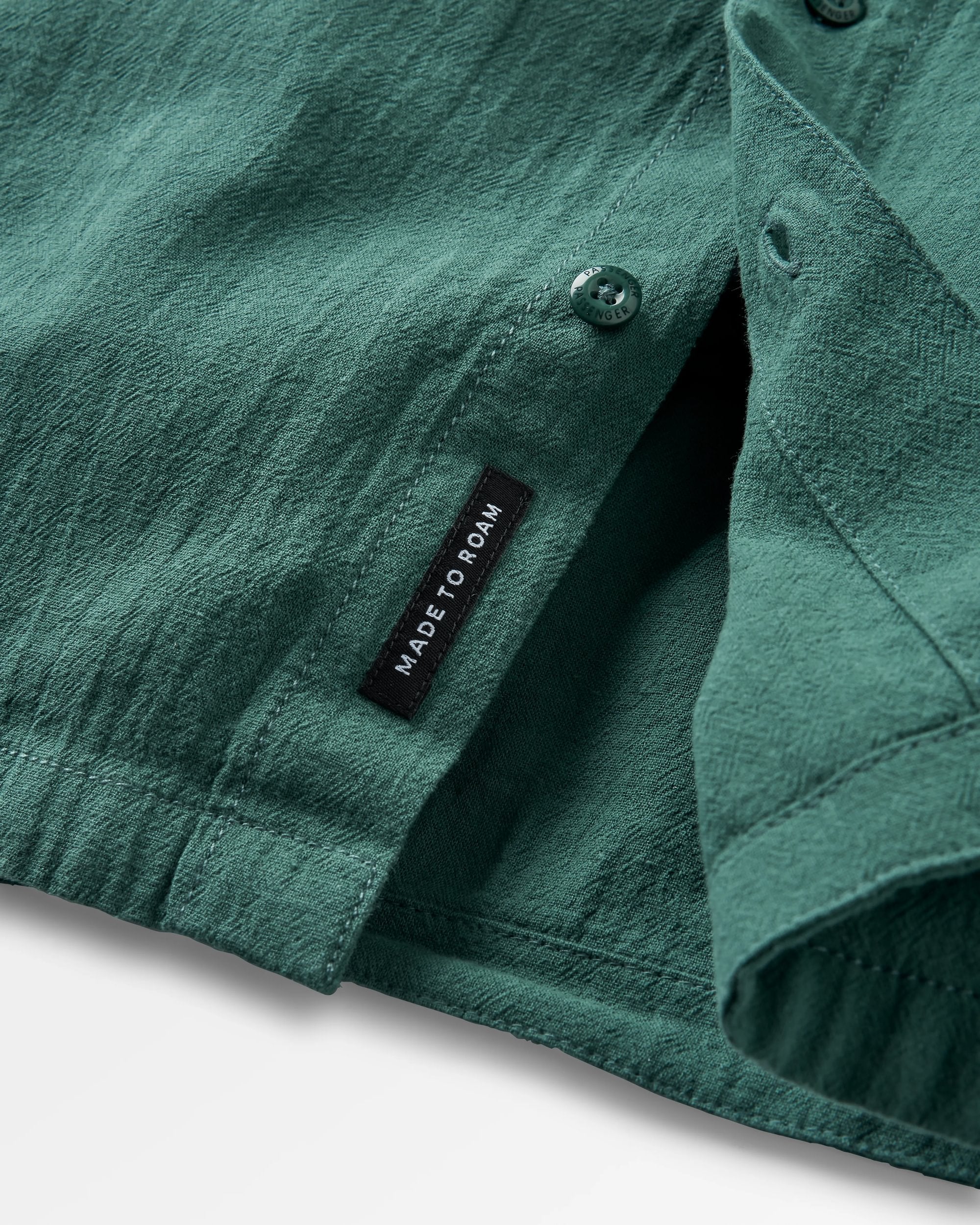 Arica Textured Organic Cotton Shirt - Deep Ocean - Image 7