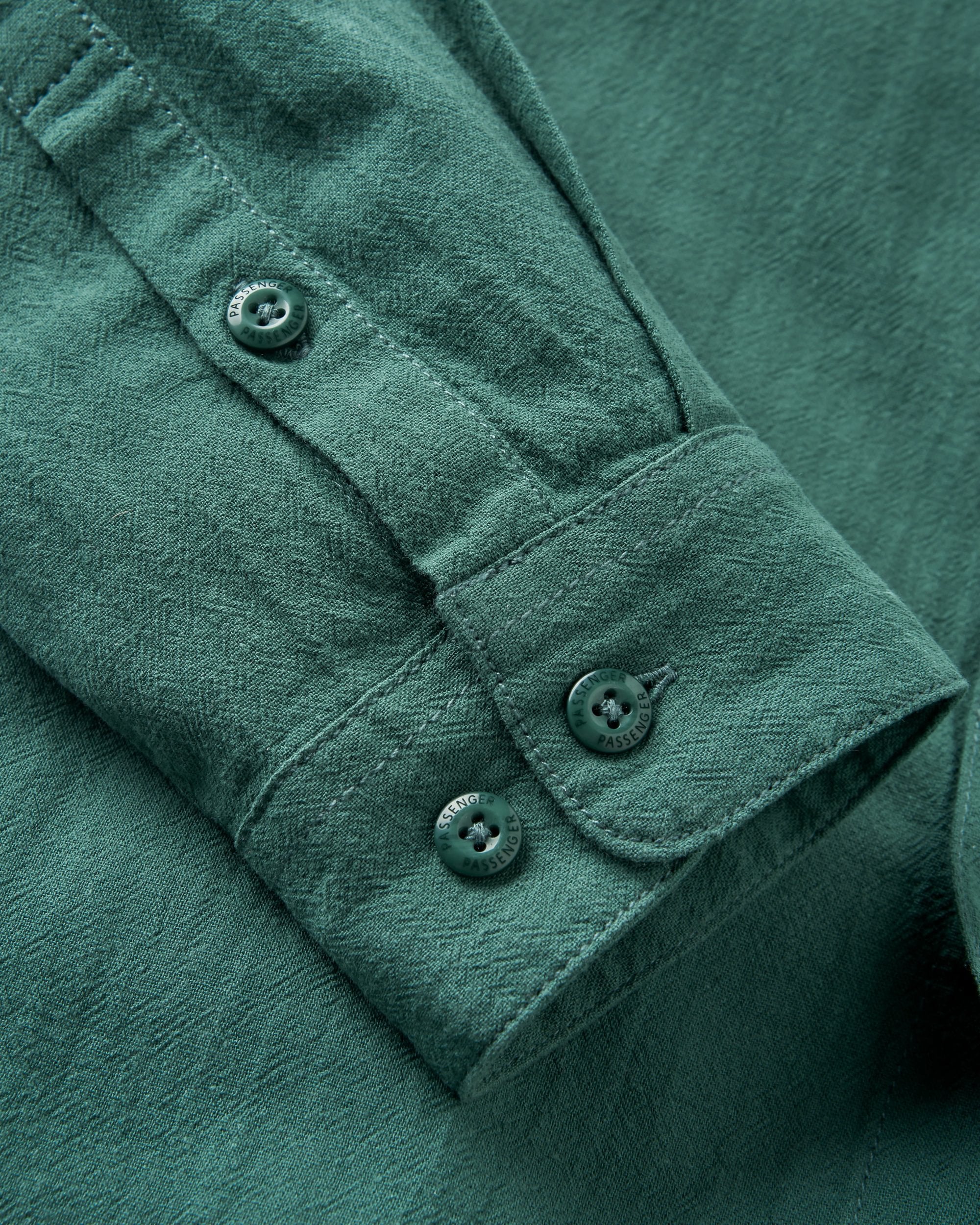 Arica Textured Organic Cotton Shirt - Deep Ocean - Image 8