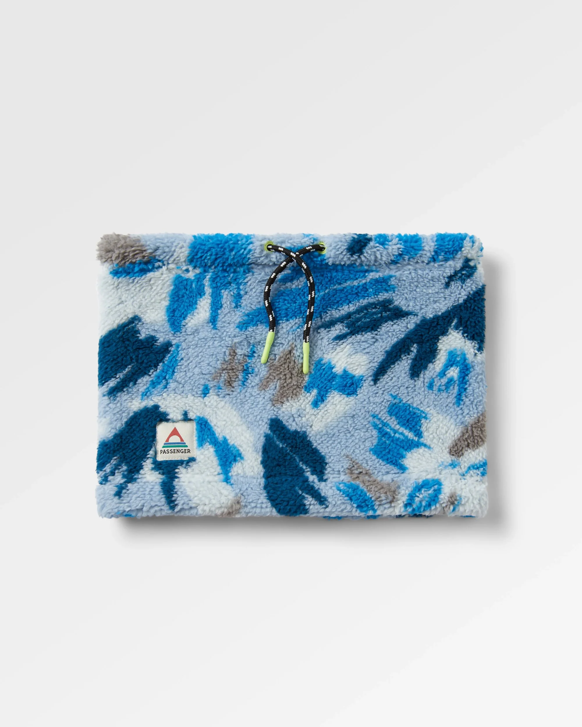 Ash Sherpa Fleece Snood - Abstract Mountain Blue Steel