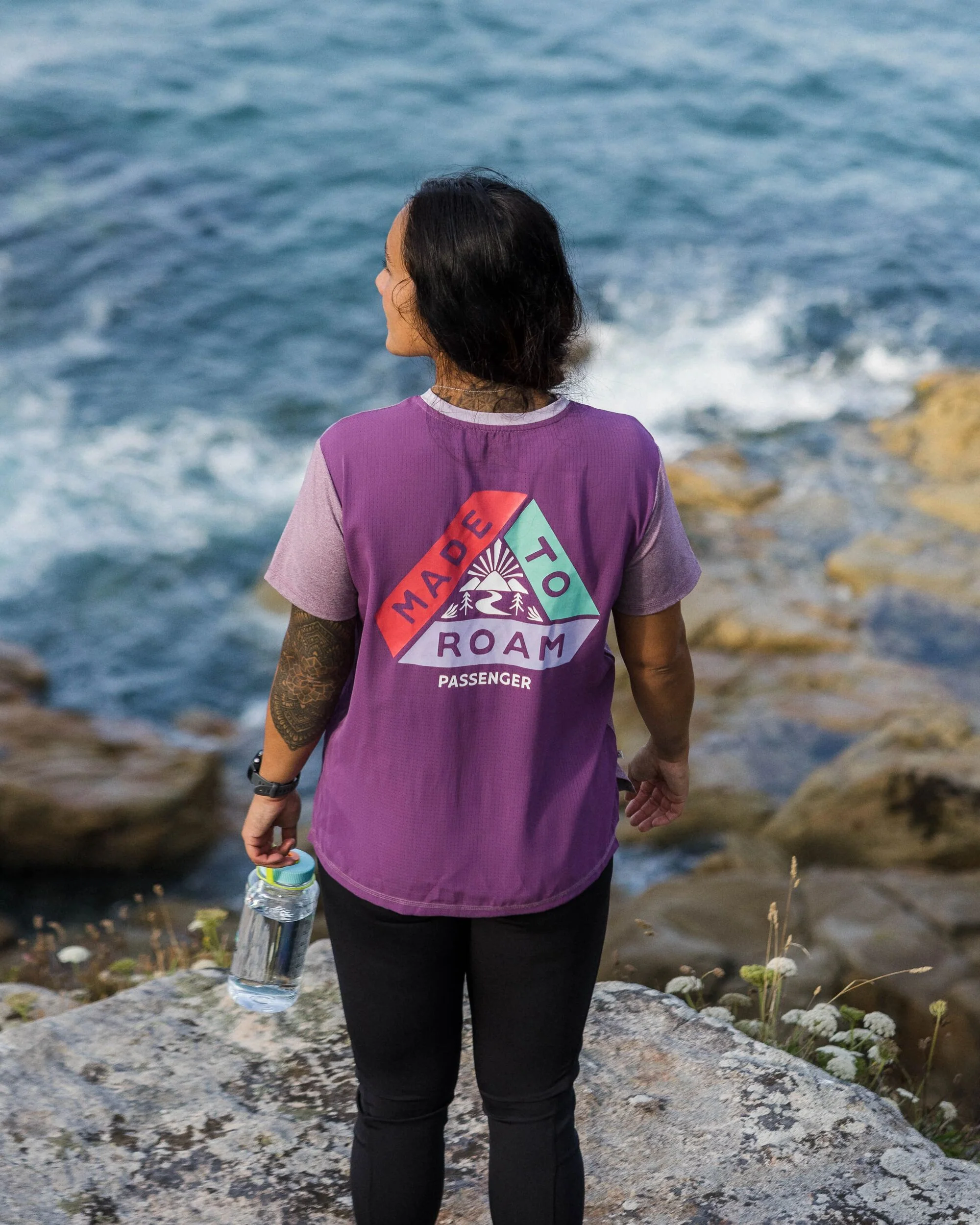 Aurora Active T-Shirt - Berry Marl - Image 7