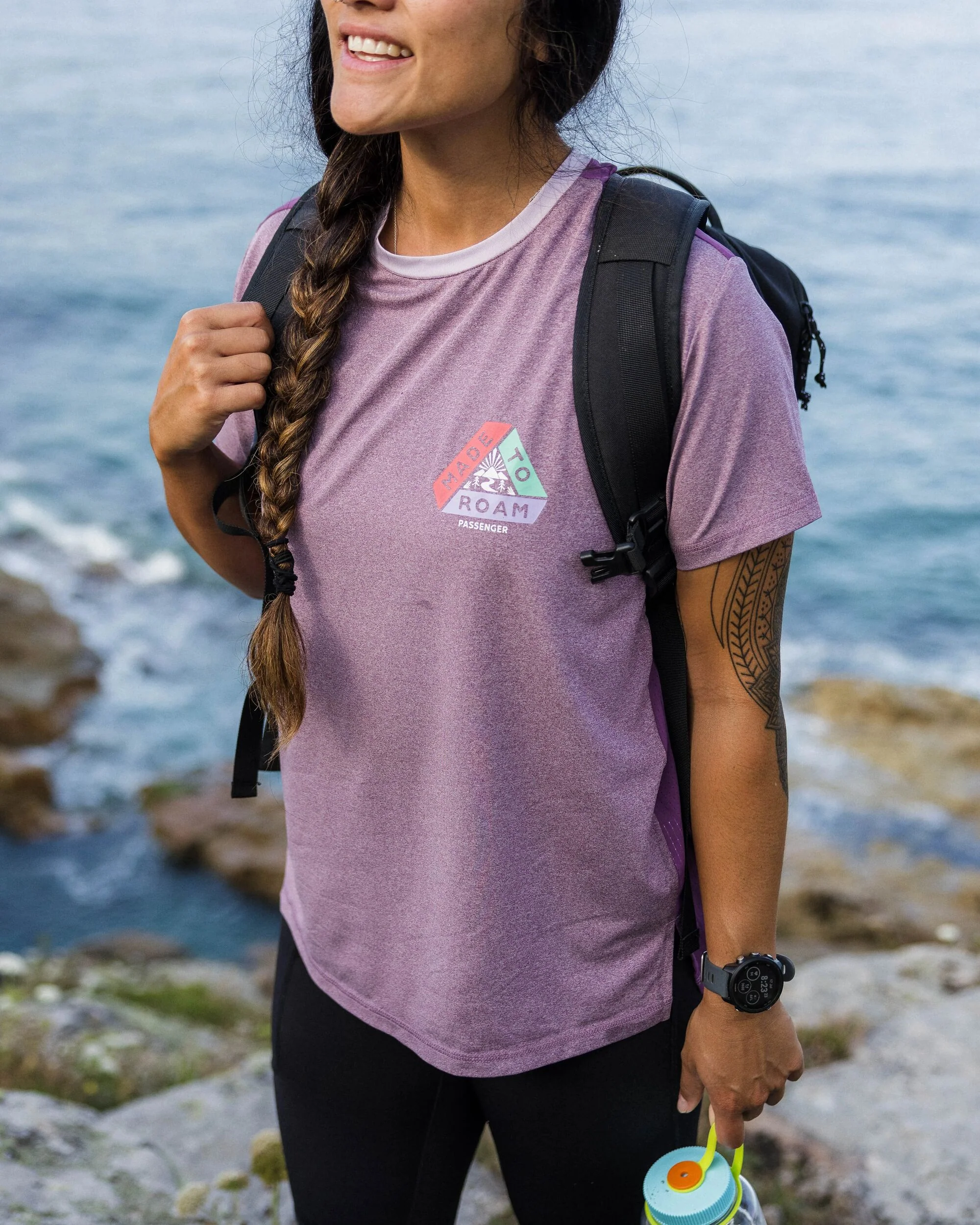 Aurora Active T-Shirt - Berry Marl - Image 9