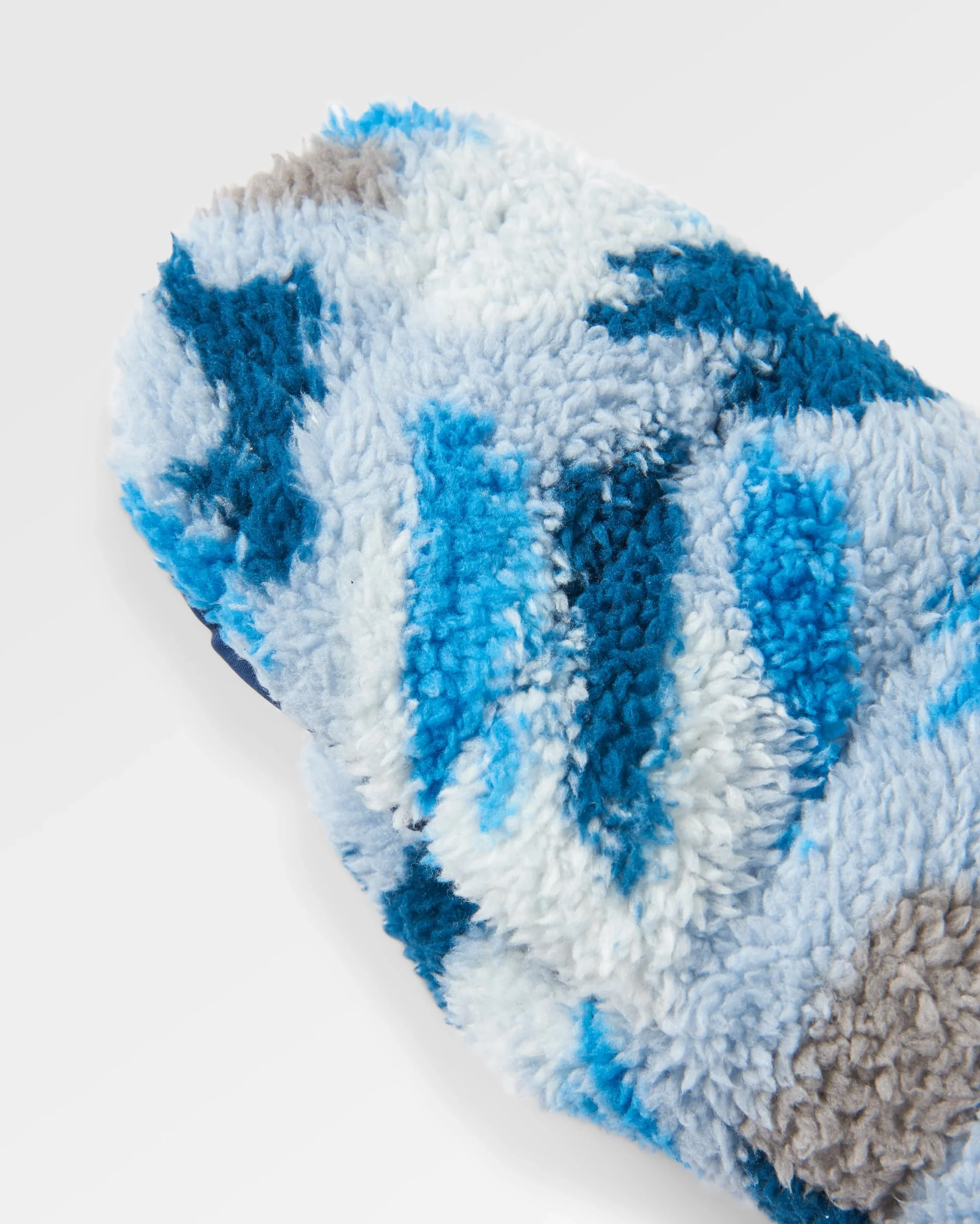 Avalanche Sherpa Mittens - Abstract Mountain Blue Steel - Image 3