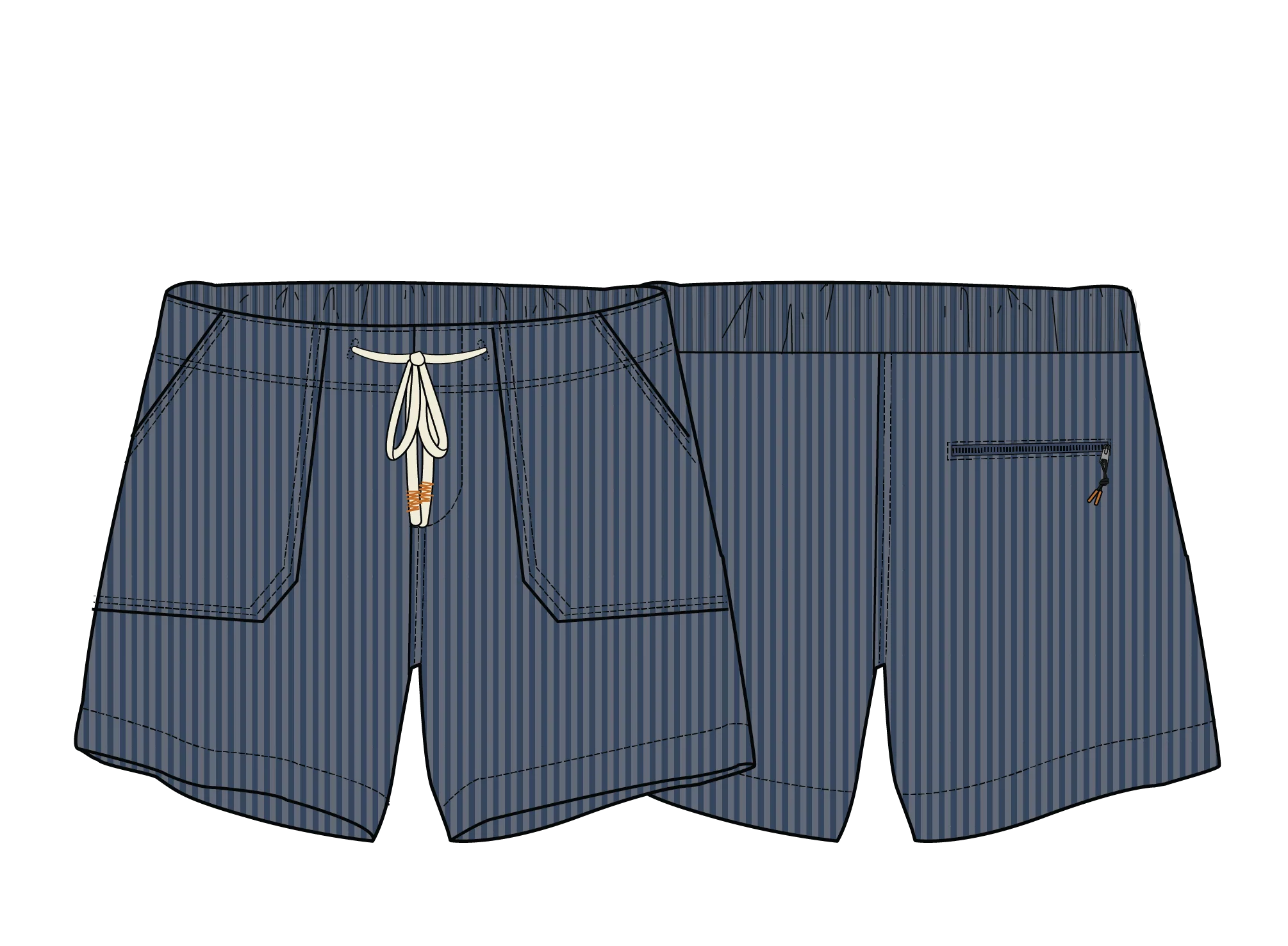 Avian Organic Cord Short - Dark Denim - Image 11