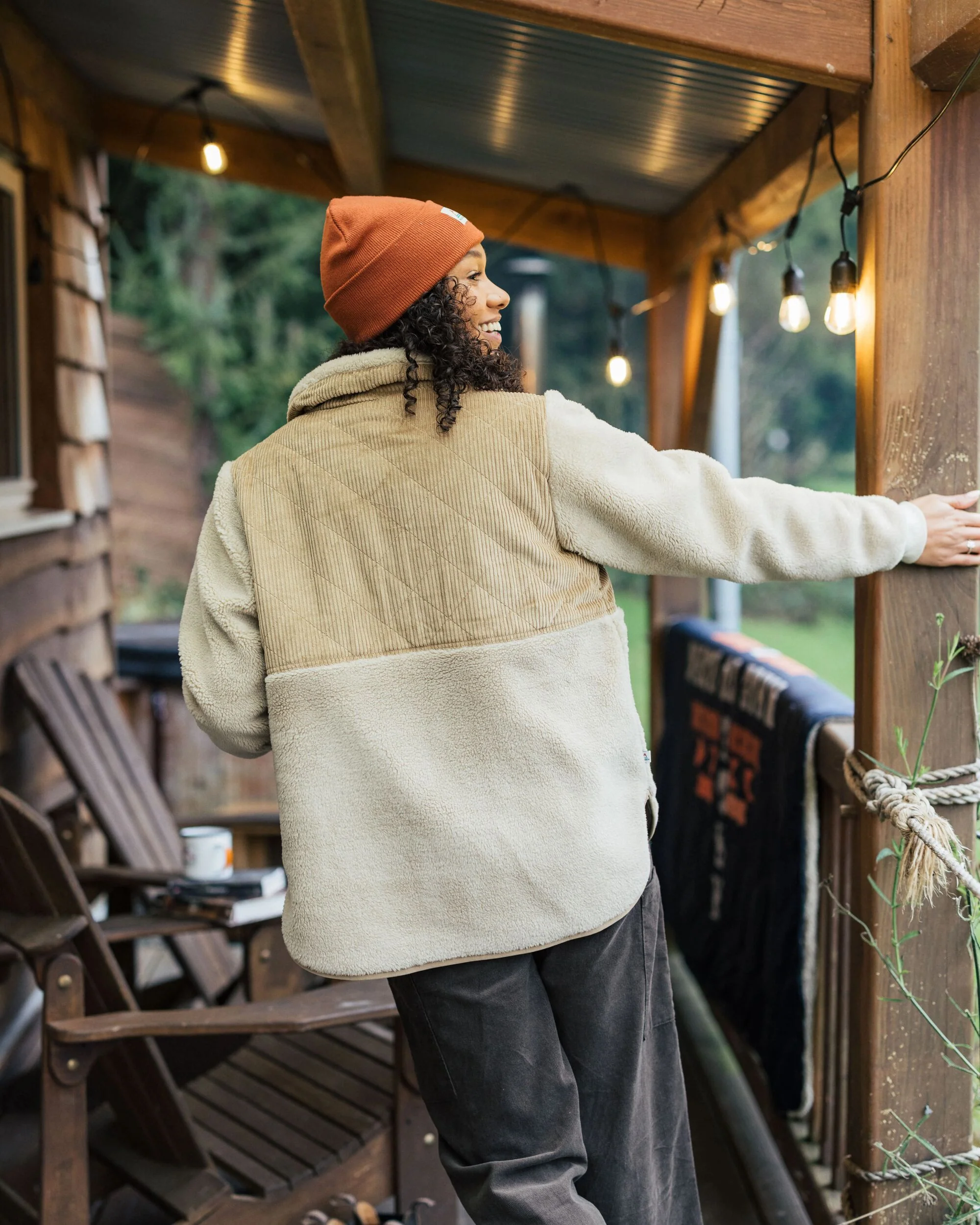 Awaken Deep-Pile Sherpa Fleece - Feather/Biscuit - Image 6