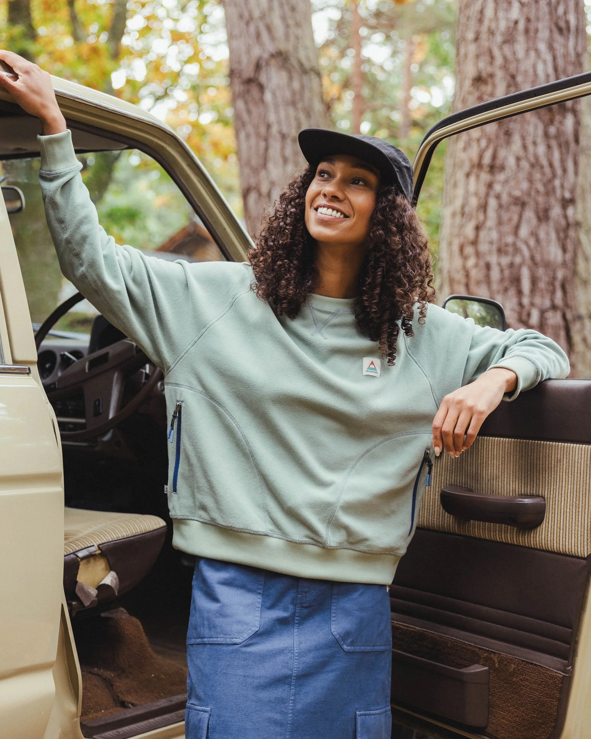 Ayla Micro Polartec® Crew Fleece - Pistachio - Image 3