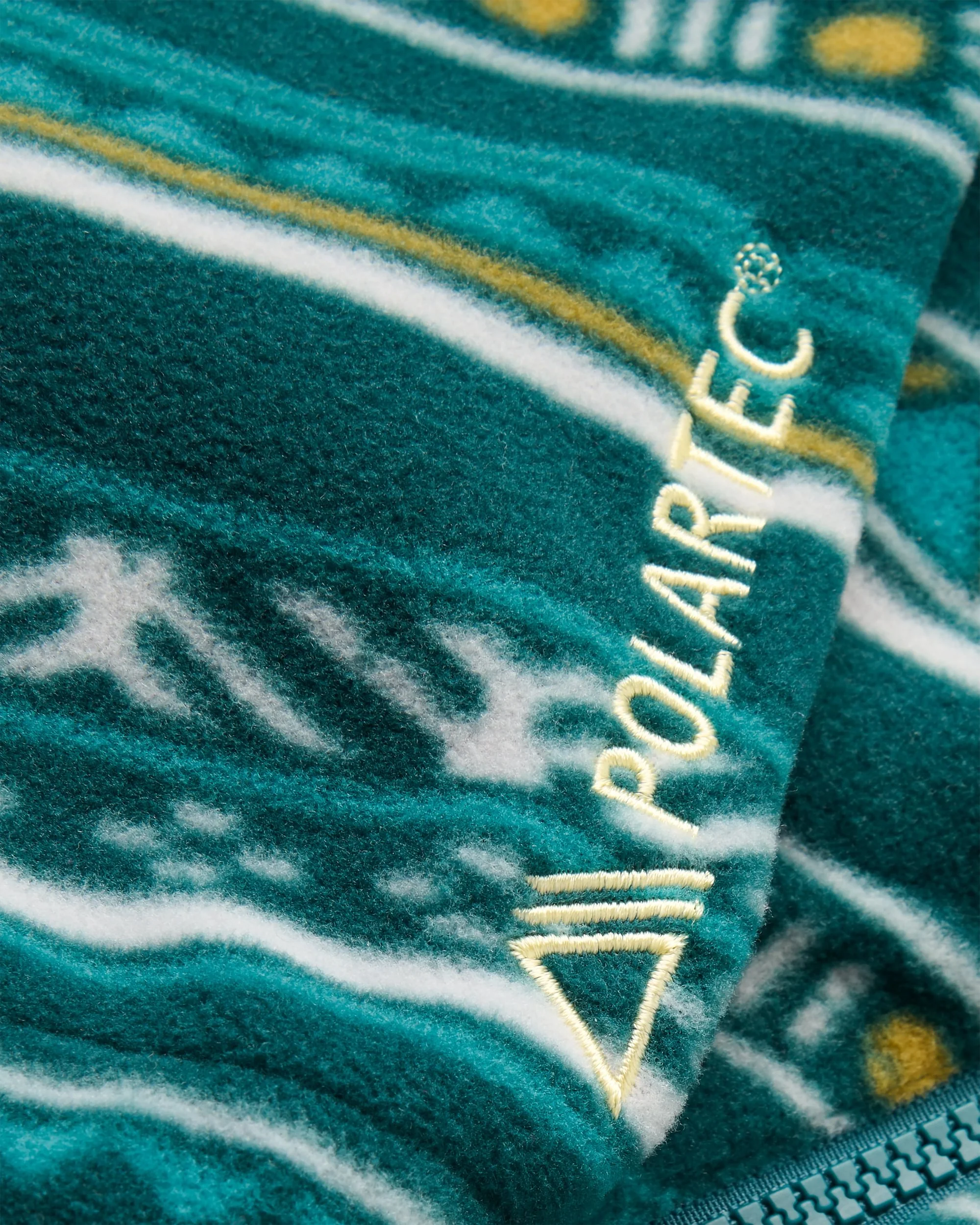 Ayla Micro Polartec® Fleece - Geo Stripe Mediterranean - Image 11