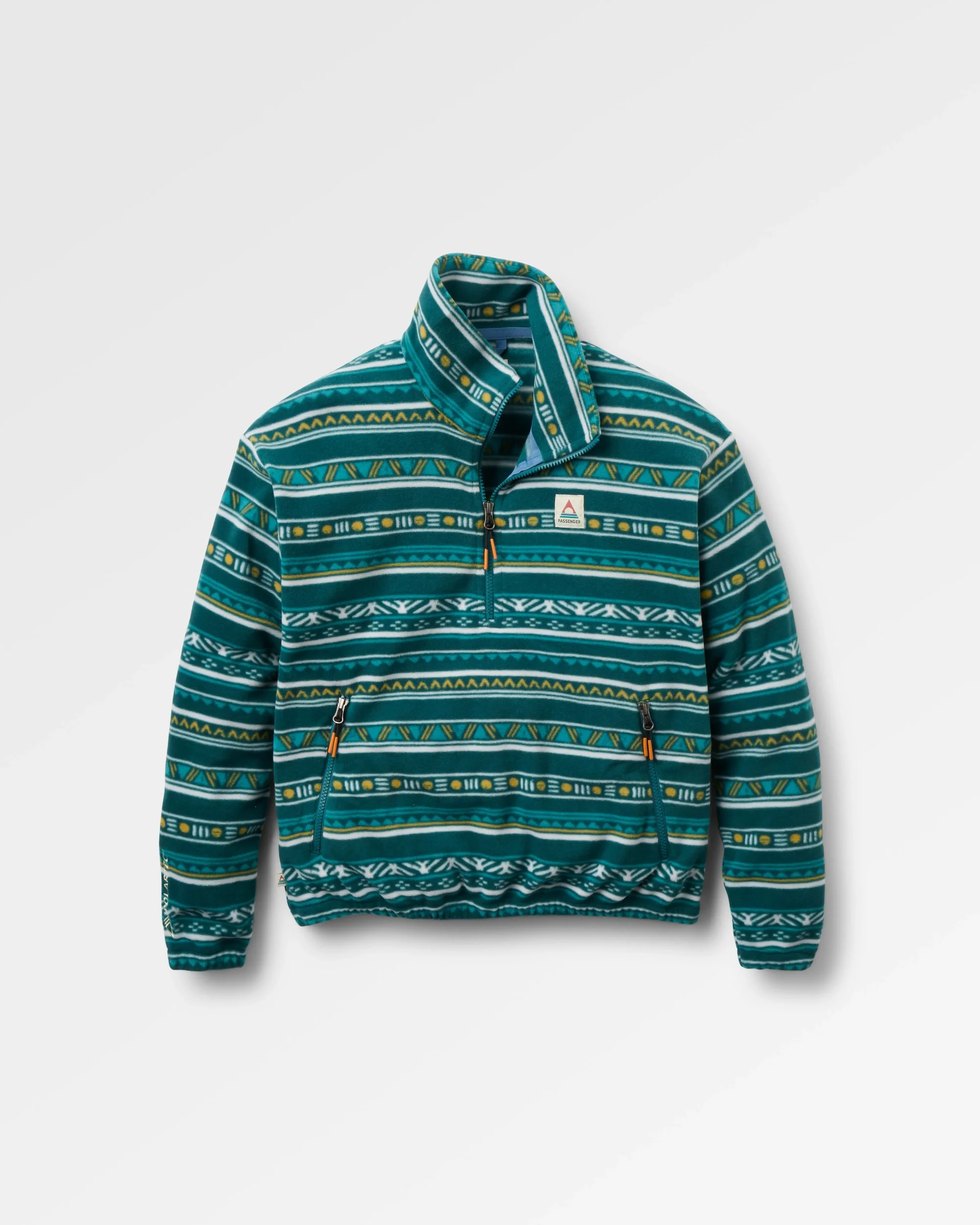 Ayla Micro Polartec® Fleece - Geo Stripe Mediterranean - Image 2
