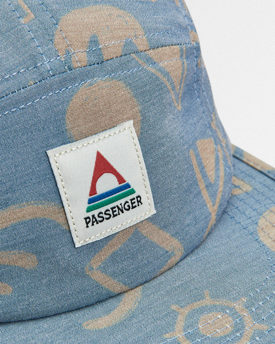 Azara Organic 5 Panel Cap - Abstract Dark Denim - Image 4