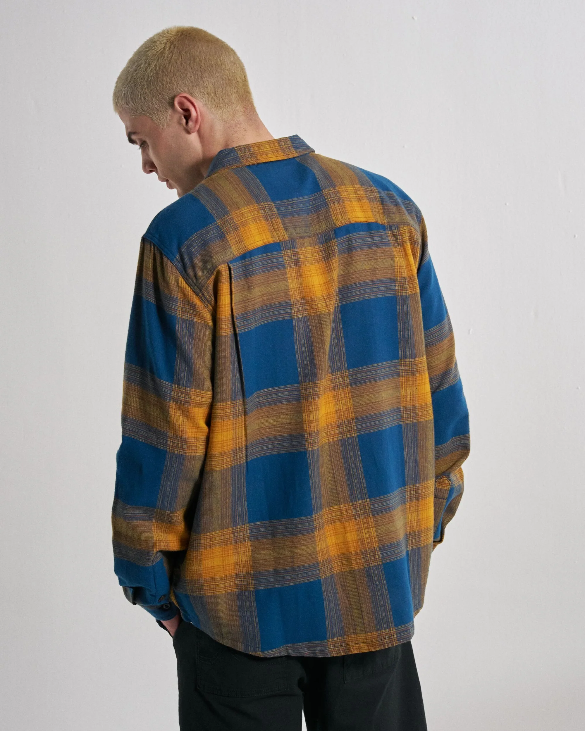 Backcountry Check Light Shirt - Rich Navy/Spruce Yellow Check - Image 7