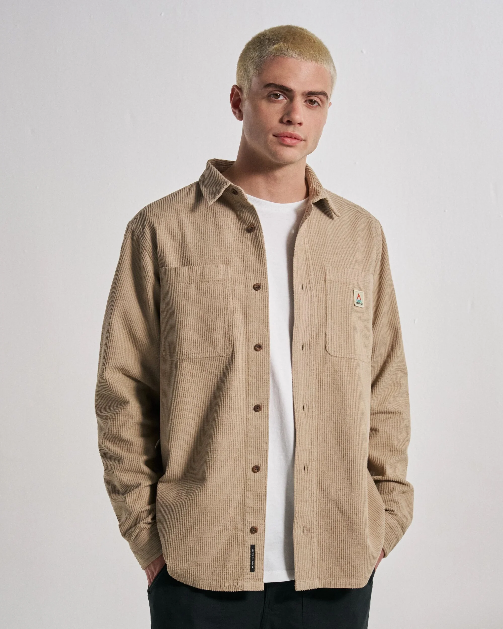 Backcountry Grid Cord Shirt - Simply Taupe - Image 3