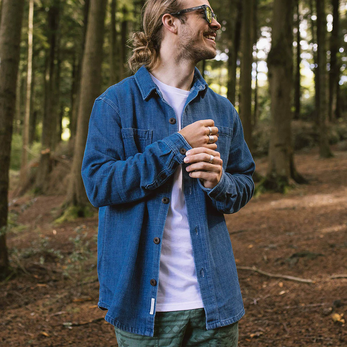 Backcountry Organic Cotton Denim LS Shirt - Washed Denim - Image 2