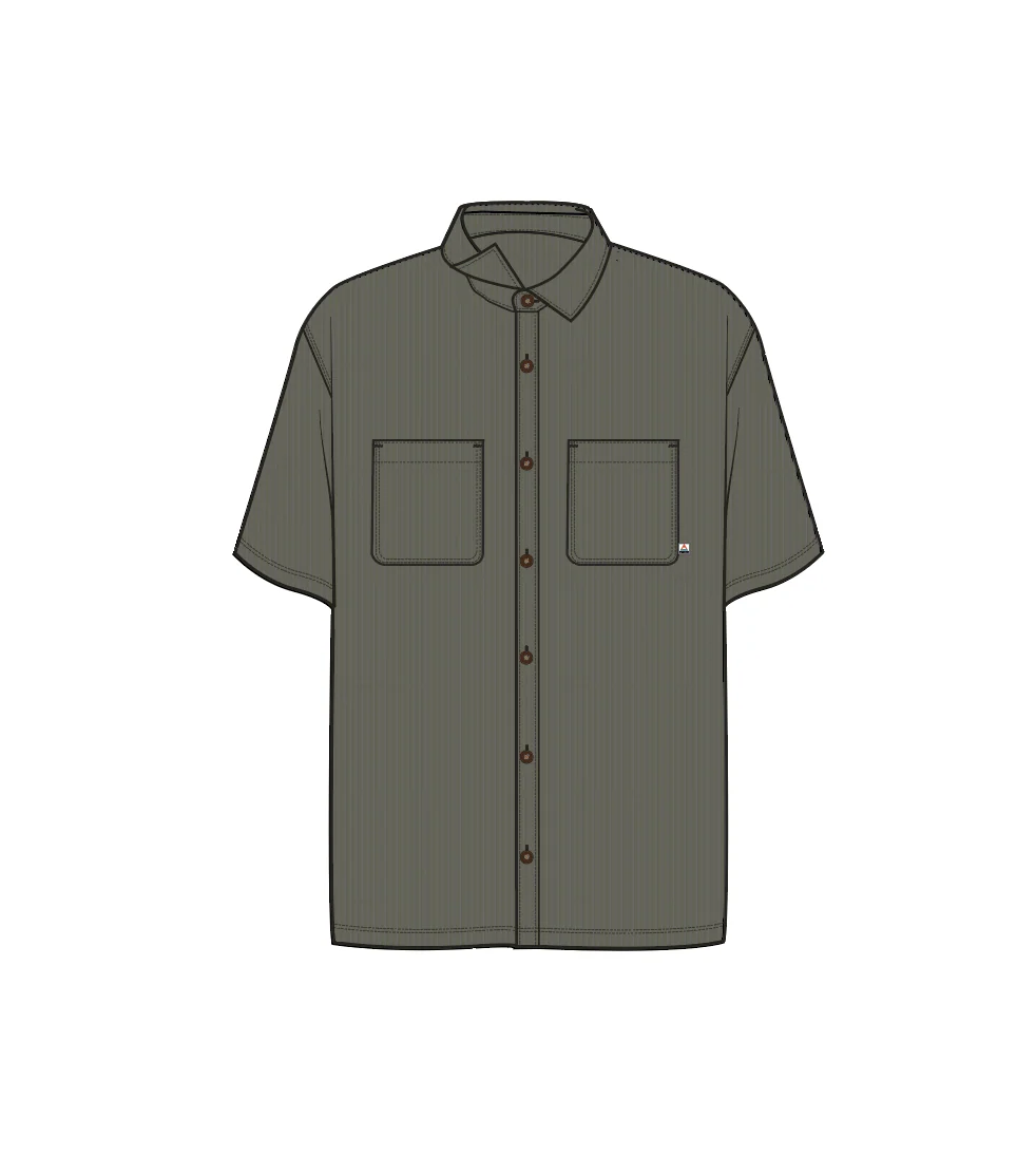 Backcountry Short Sleeve Cord Shirt - Dusty Olive - Image 12