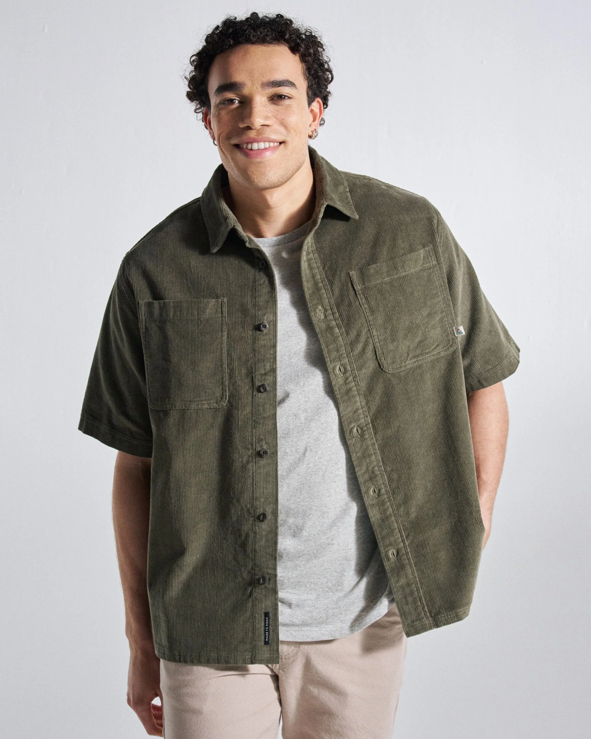 Backcountry Short Sleeve Cord Shirt - Dusty Olive - Image 3