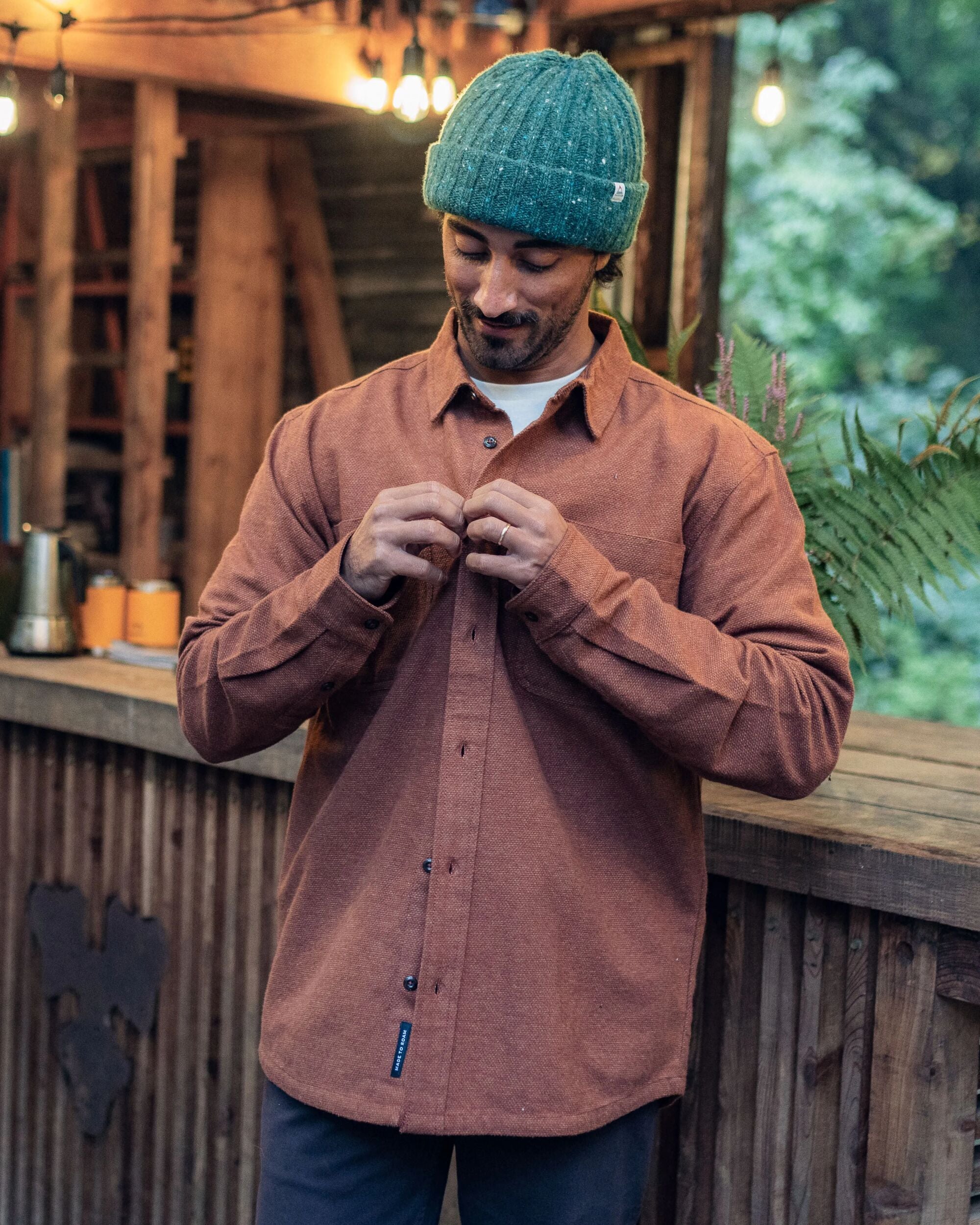 Backcountry Flannel Shirt - Cappuccino/Dusty Ochre - Image 4