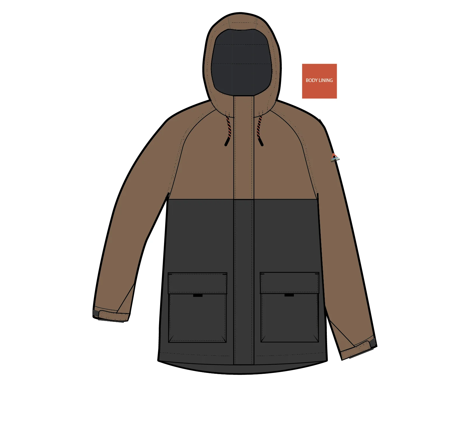 Baltic Insulated Parka - Caramel/Black - Image 4