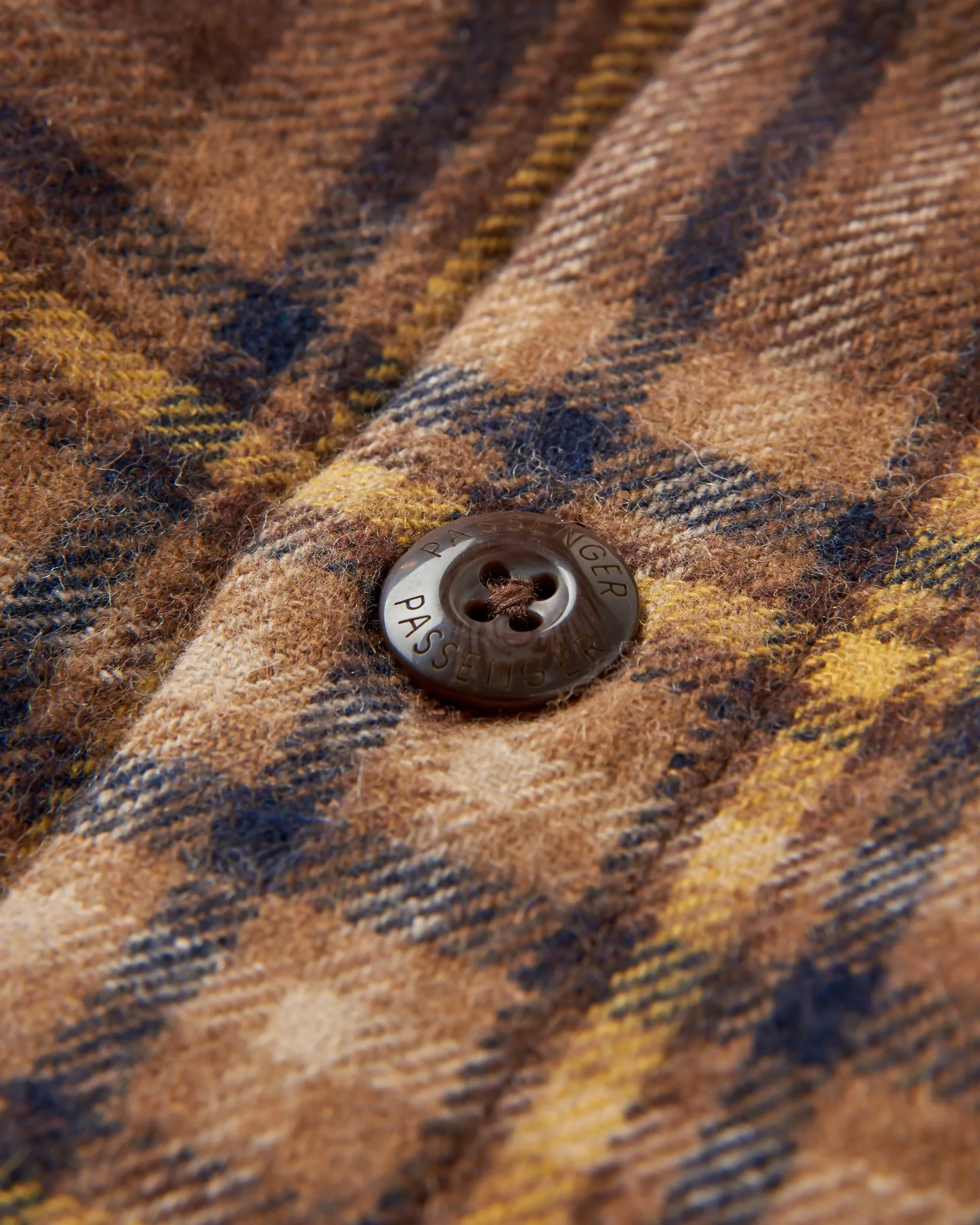 Barren Overshirt - Brown/Mustard Check - Image 4