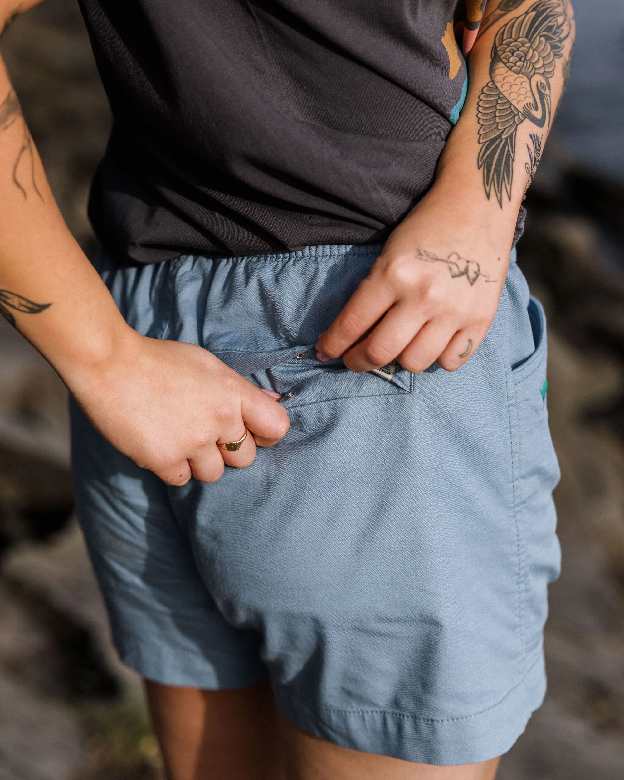 Basswood Organic Cotton Short - Faded Denim - Image 4