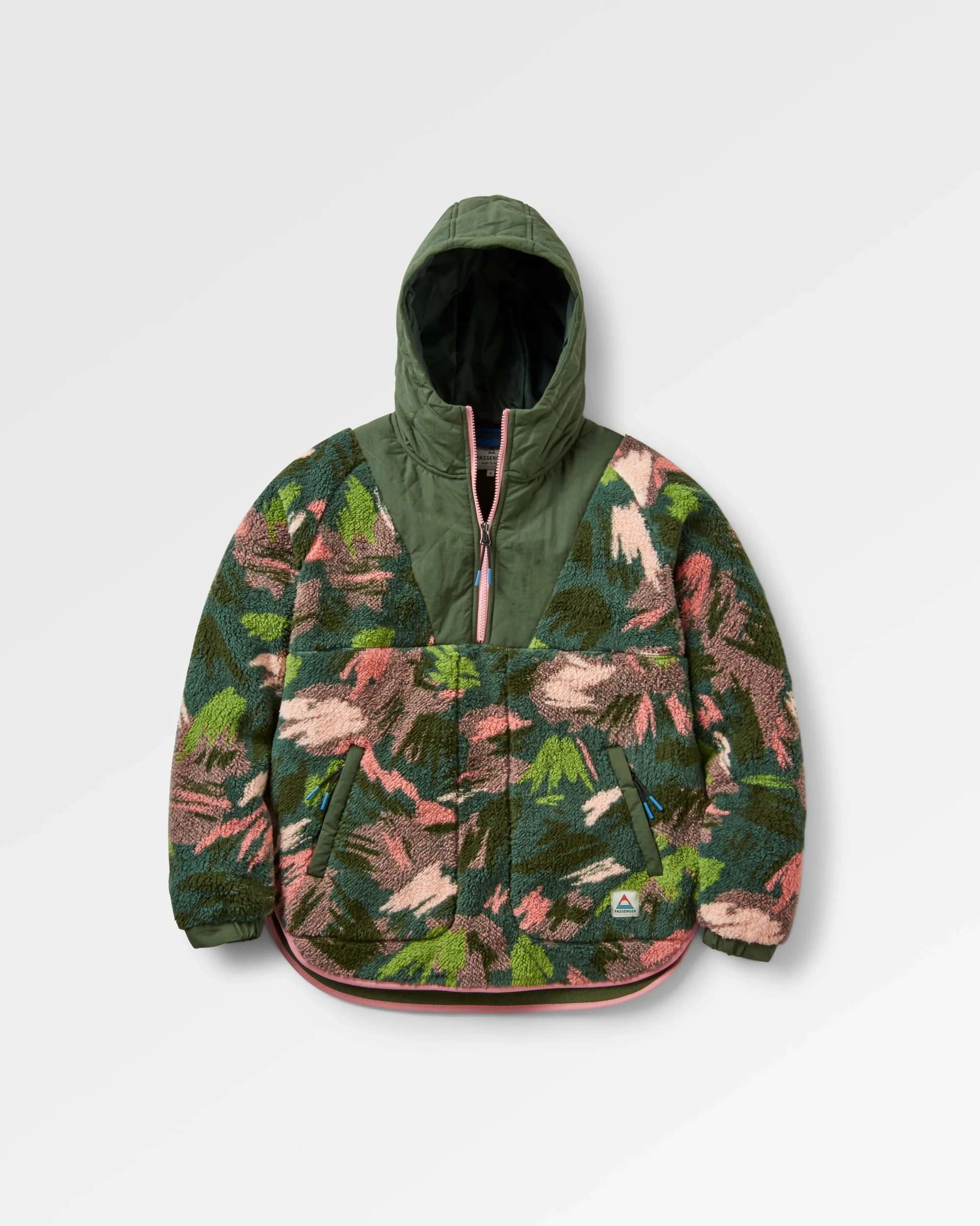 Beaumont Sherpa Hooded Fleece - Abstract Mountain Fir Tree