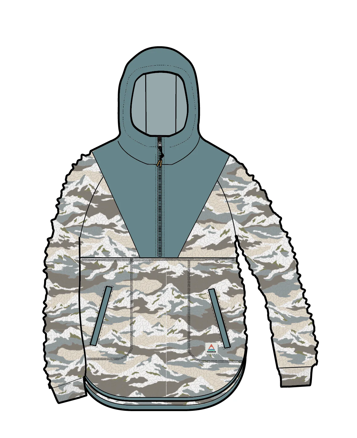 Beaumont Sherpa Hooded Fleece - Mount Scenic Oatmeal - Image 10