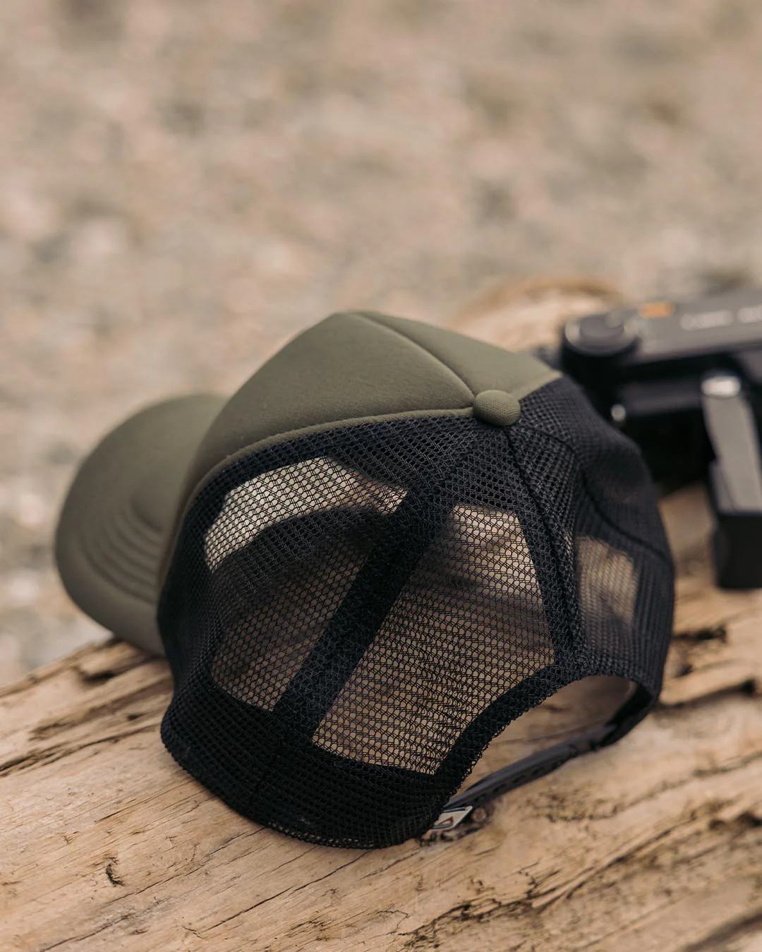 Beechey Snapback Trucker Cap - Khaki - Image 2