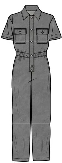 Bluebell Organic Cotton Boiler Suit - Washed Black Denim - Image 8