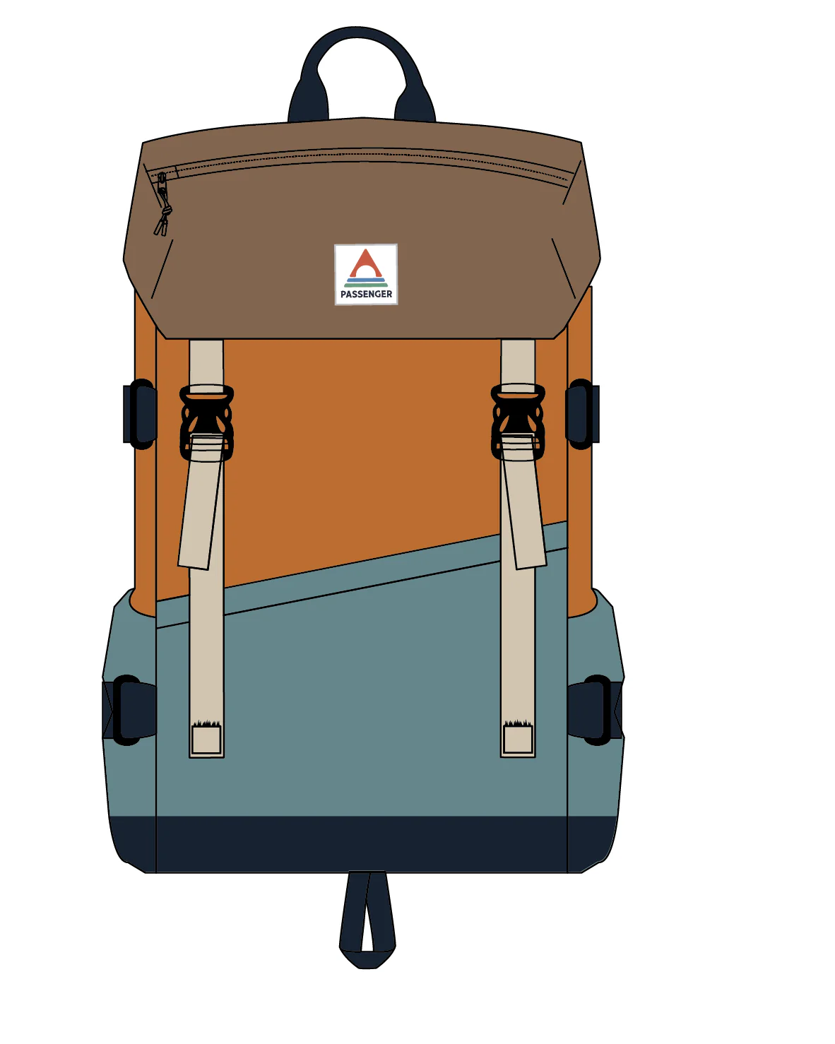 Boondocker 26L Backpack - Arctic/Retro Orange - Image 9