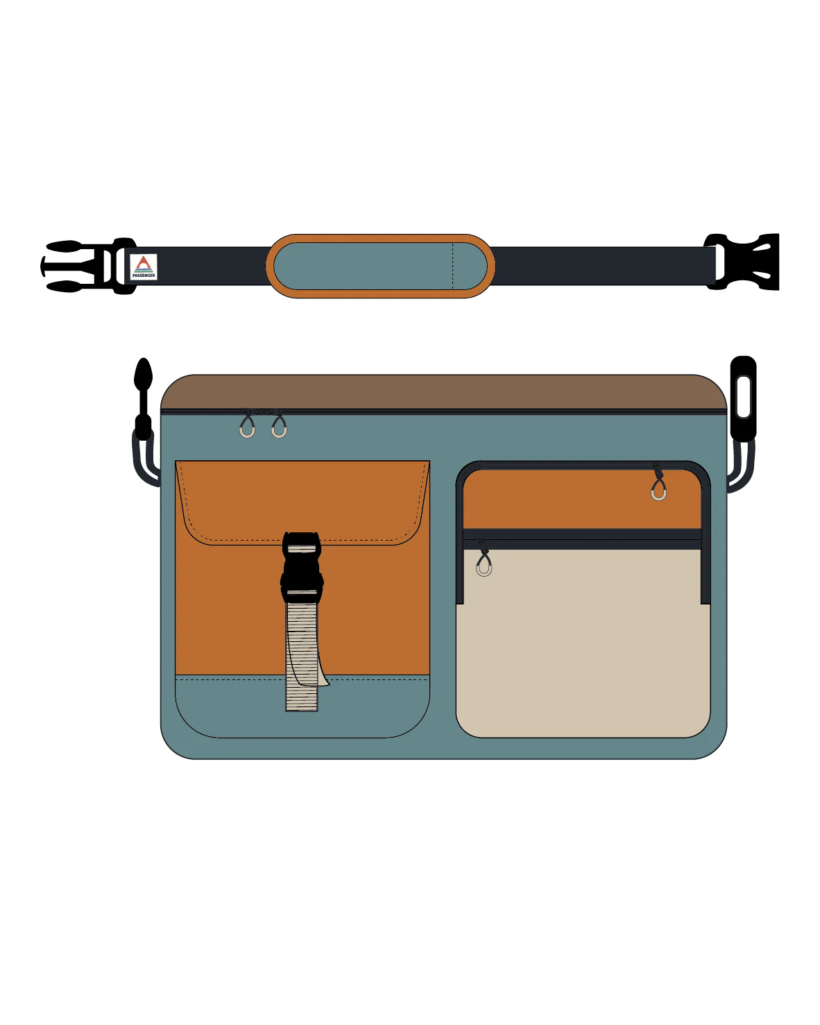 Boondocker Camera Bag - Arctic/Retro Orange - Image 12