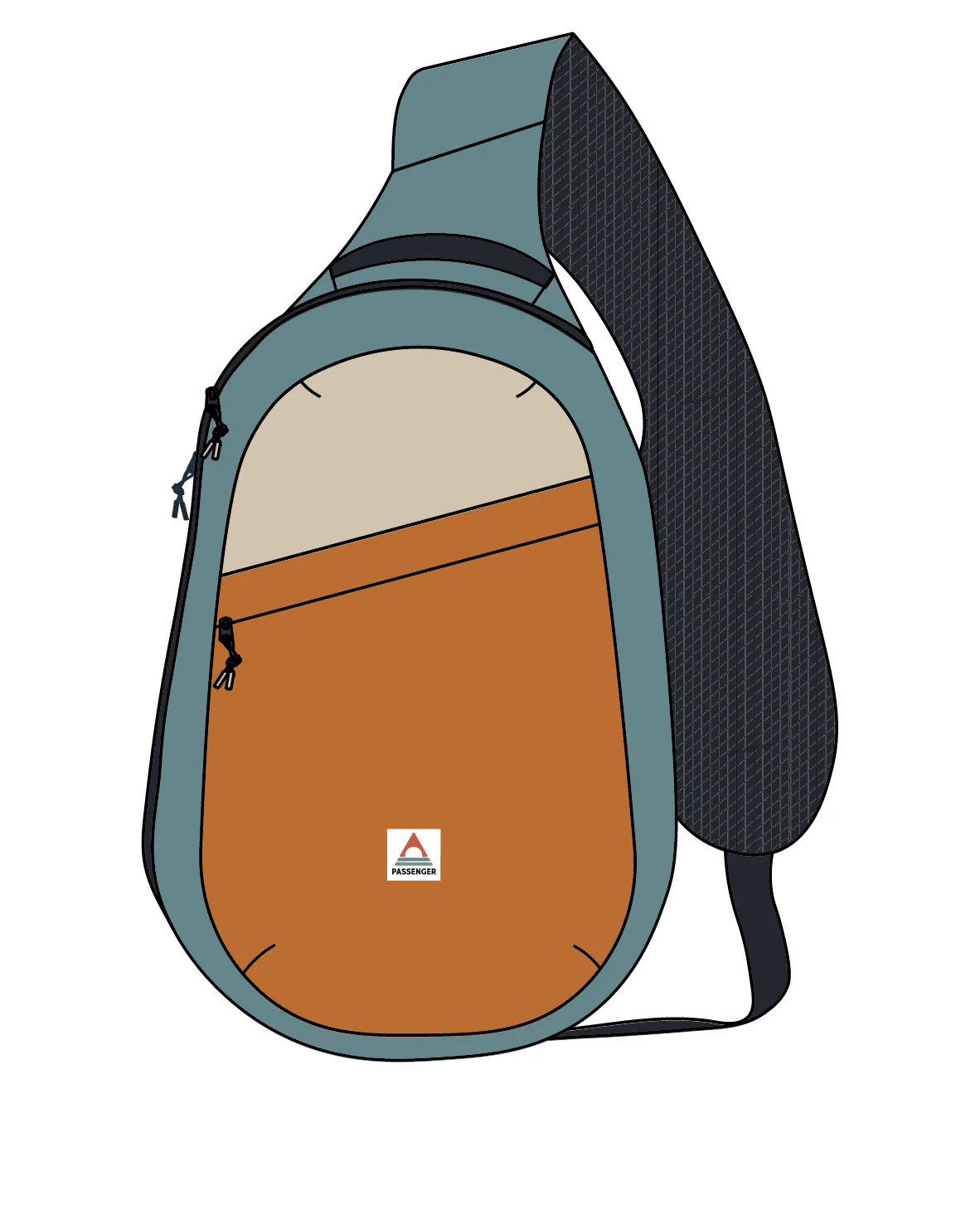 Boondocker Sling 8L - Arctic/Retro Orange - Image 8