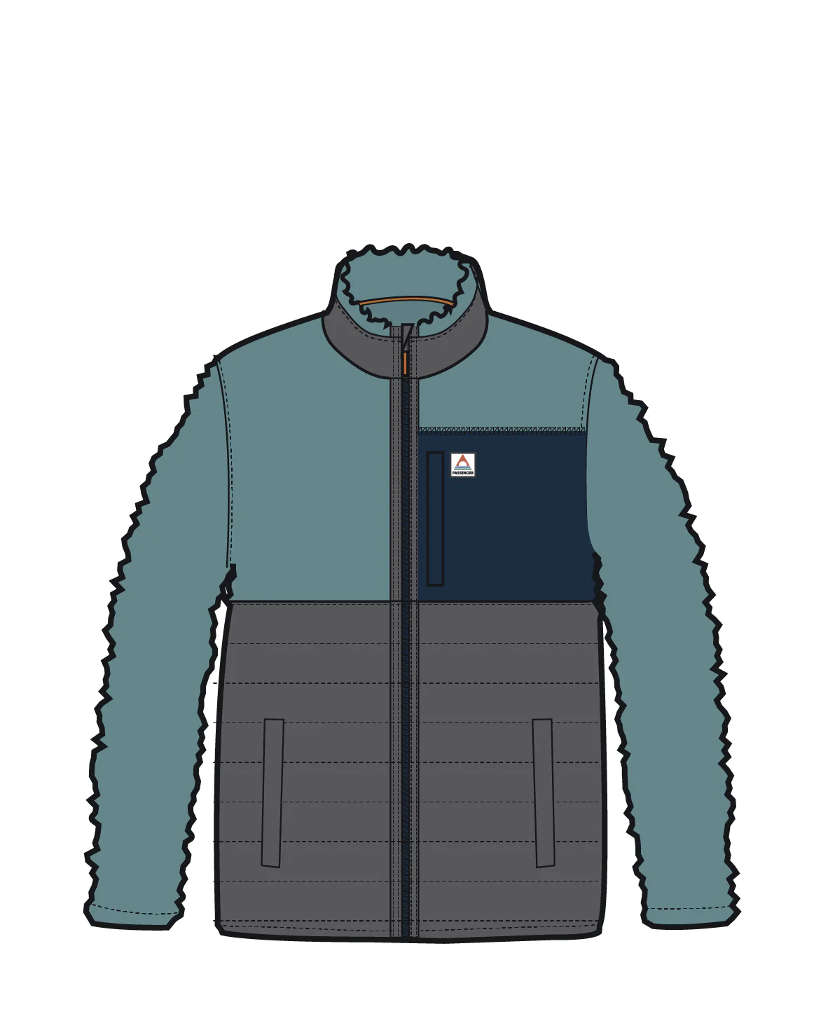 Born Explorer Polar-Lined Sherpa Fleece - Arctic/Charcoal - Image 8