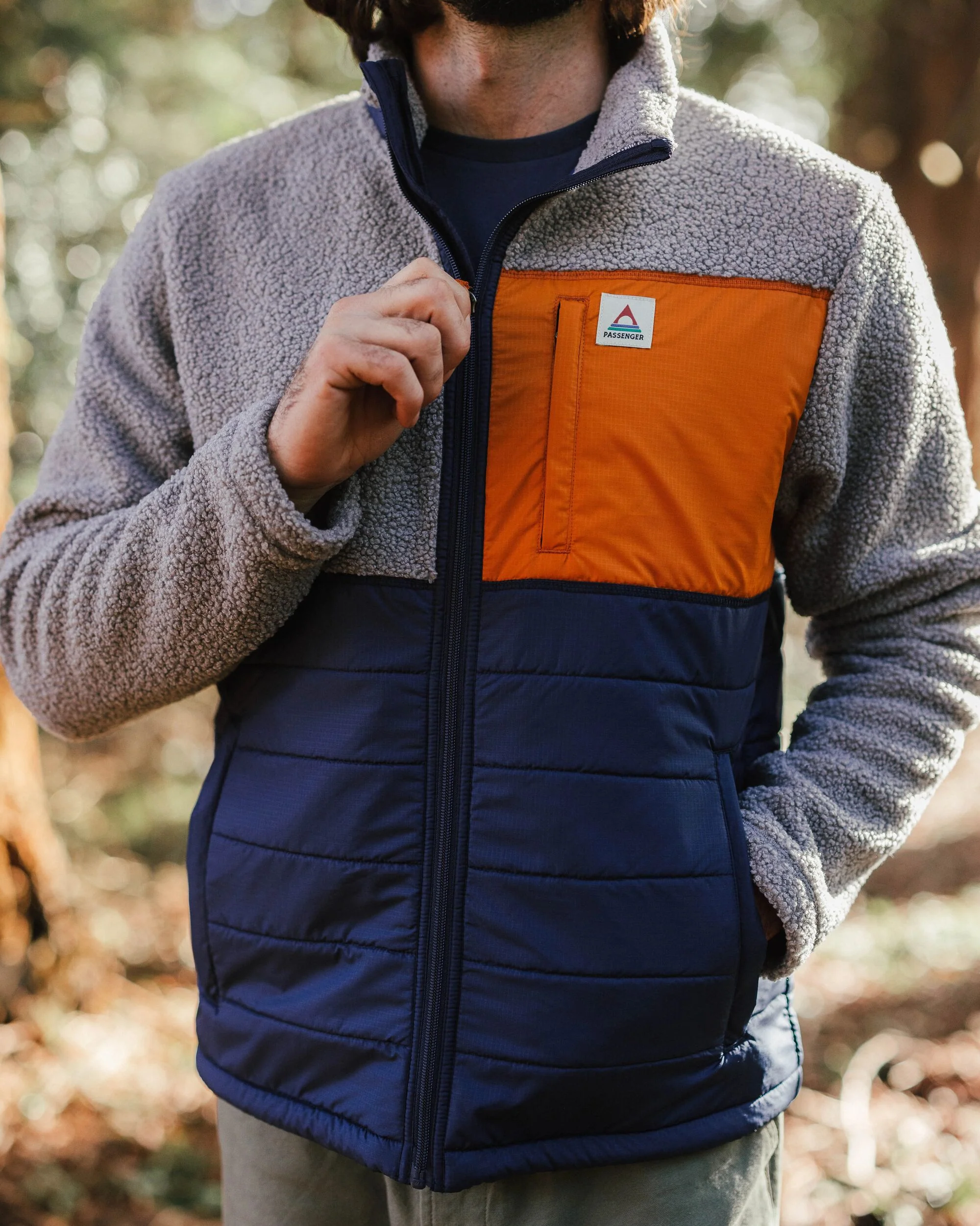 Born Explorer Polar-Lined Sherpa Fleece - Steel Grey - Image 4