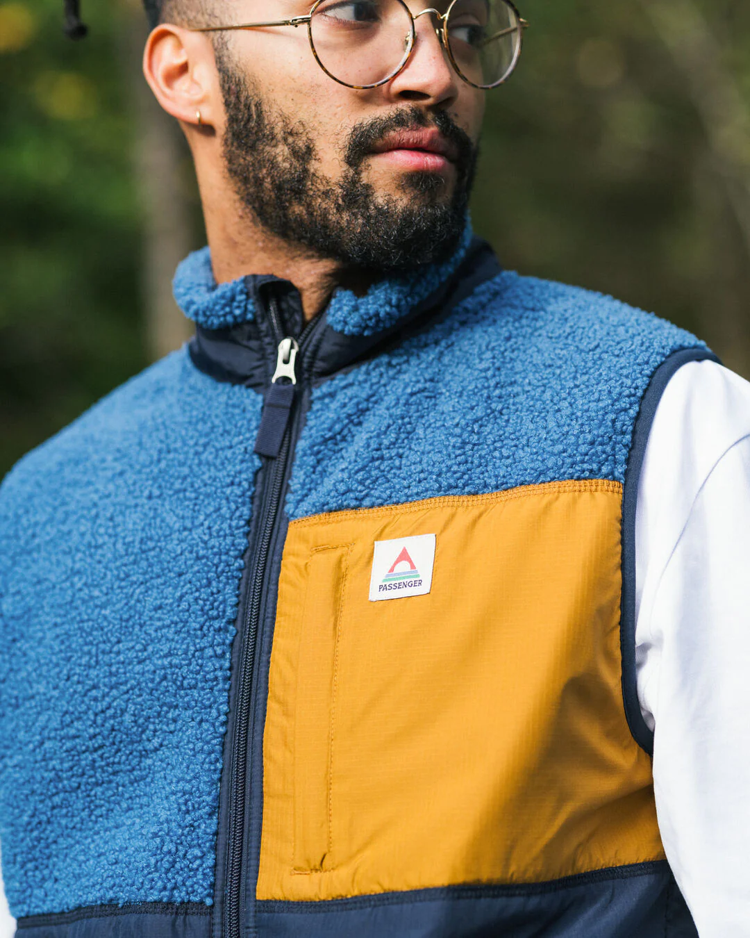 Born Explorer Polar-Lined Sherpa Vest - Blue Steel - Image 4