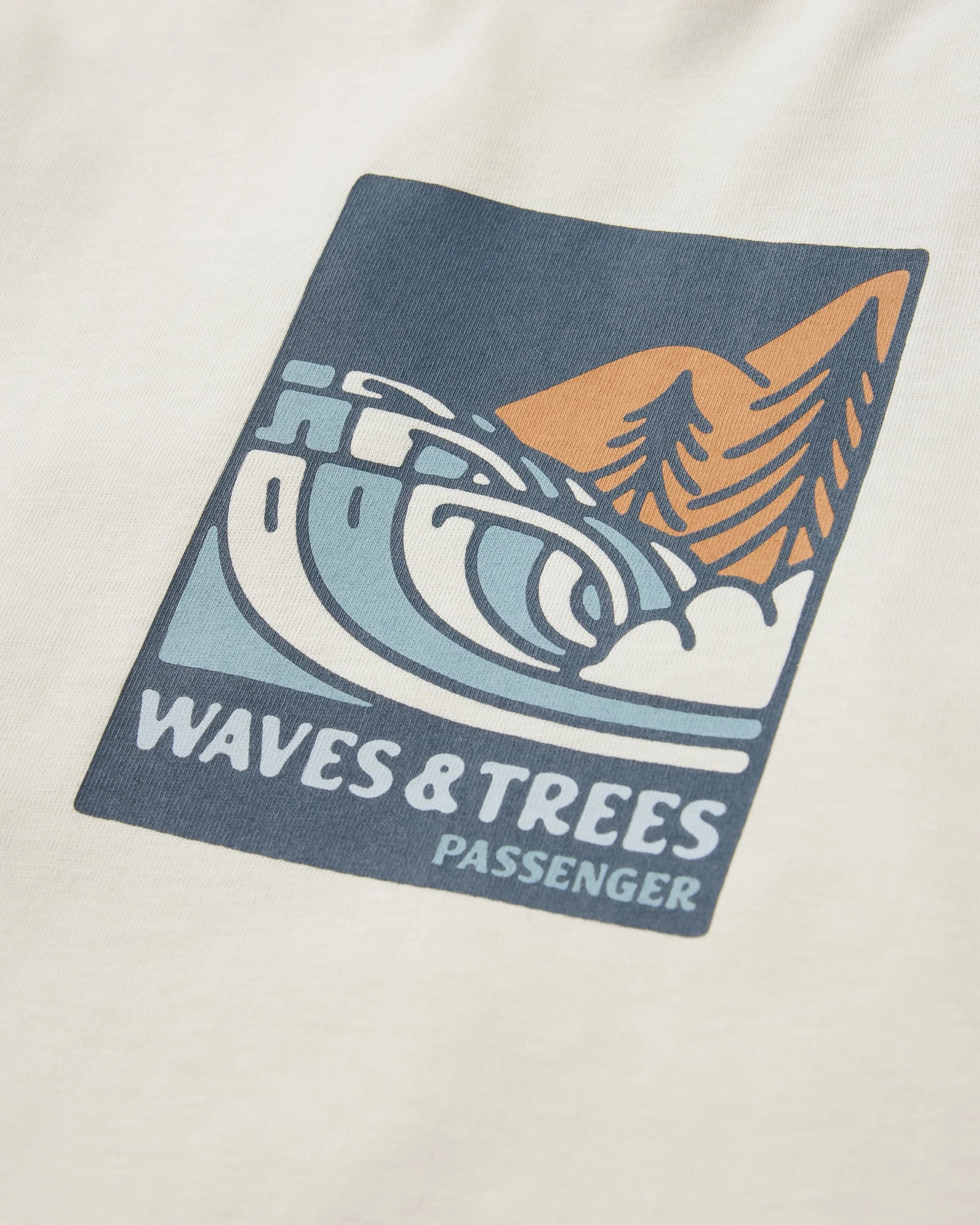 Waves & Trees Organic Cotton T-Shirt - Birch - Image 5