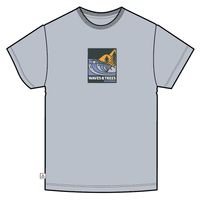 Waves & Trees Organic Cotton T-Shirt - Grey Blue - Image 7